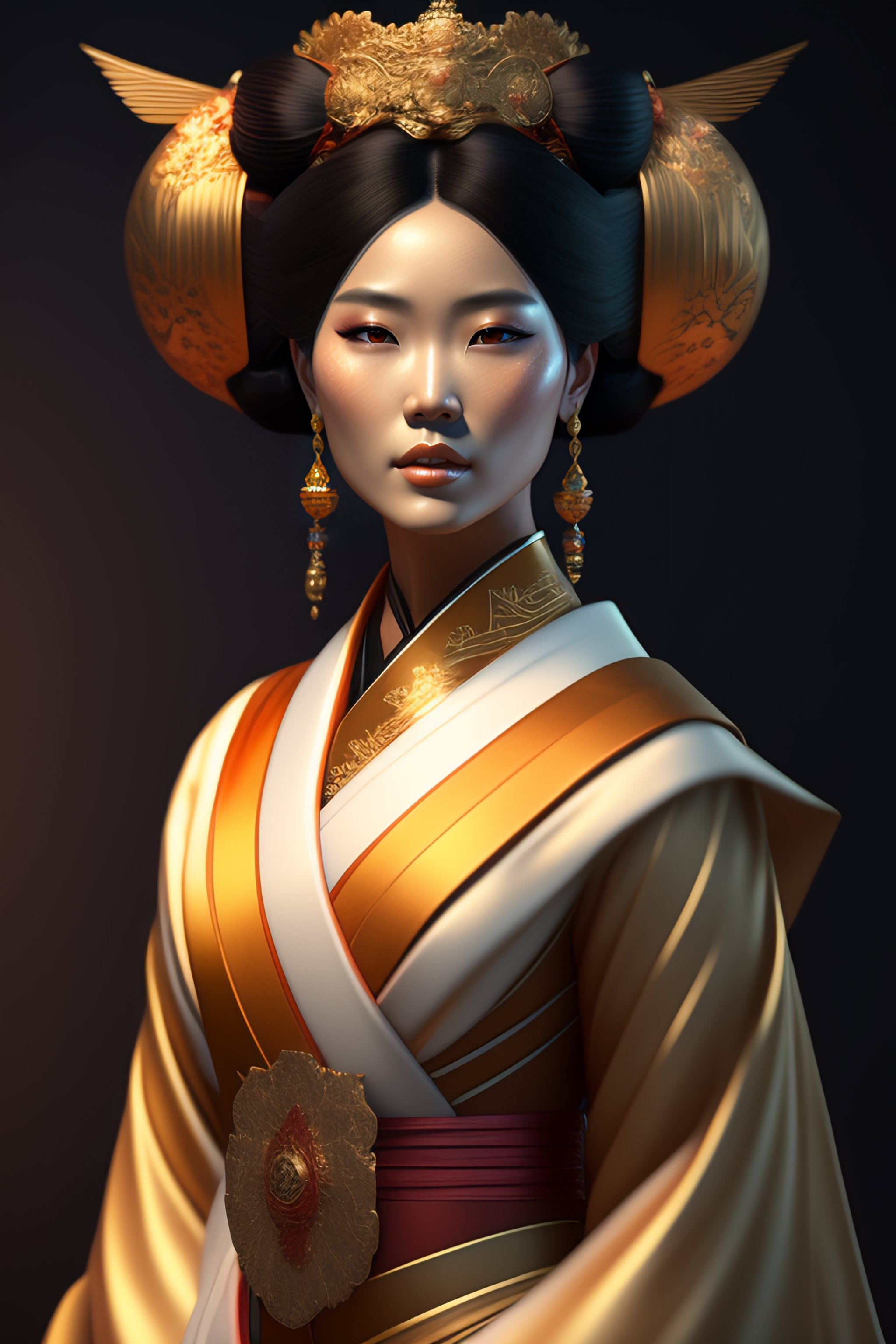 Lexica - Full head and body portrait of Japanese geisha, 400mm, 8k ...