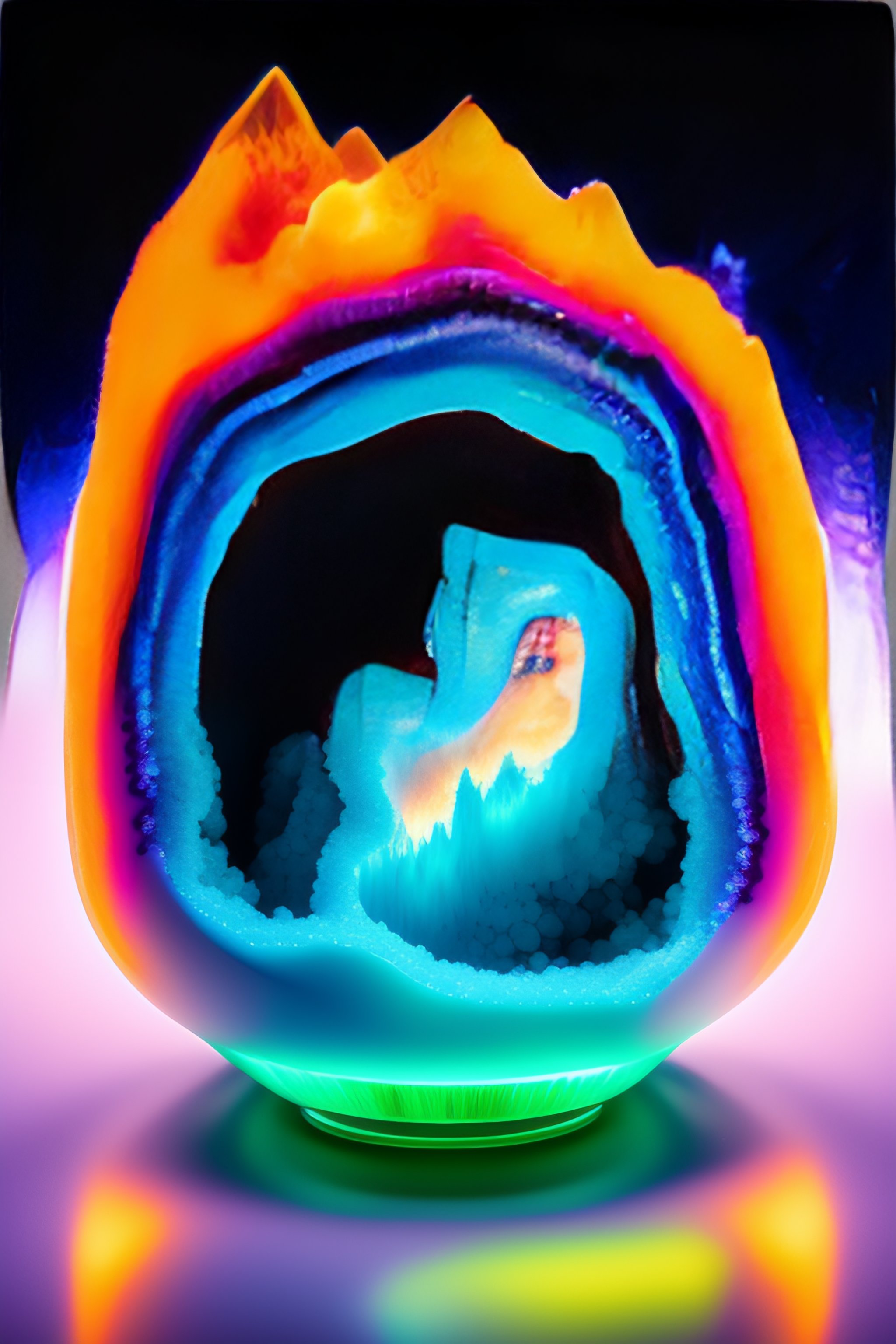 Lexica - Crystal geode flourescent lasers