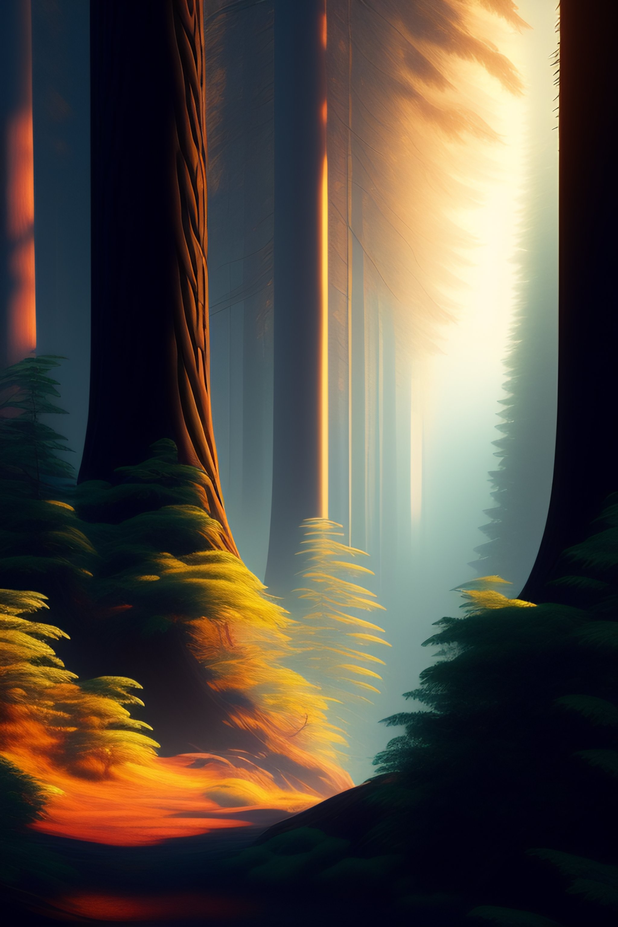 Lexica - A forest with a departure of space engine