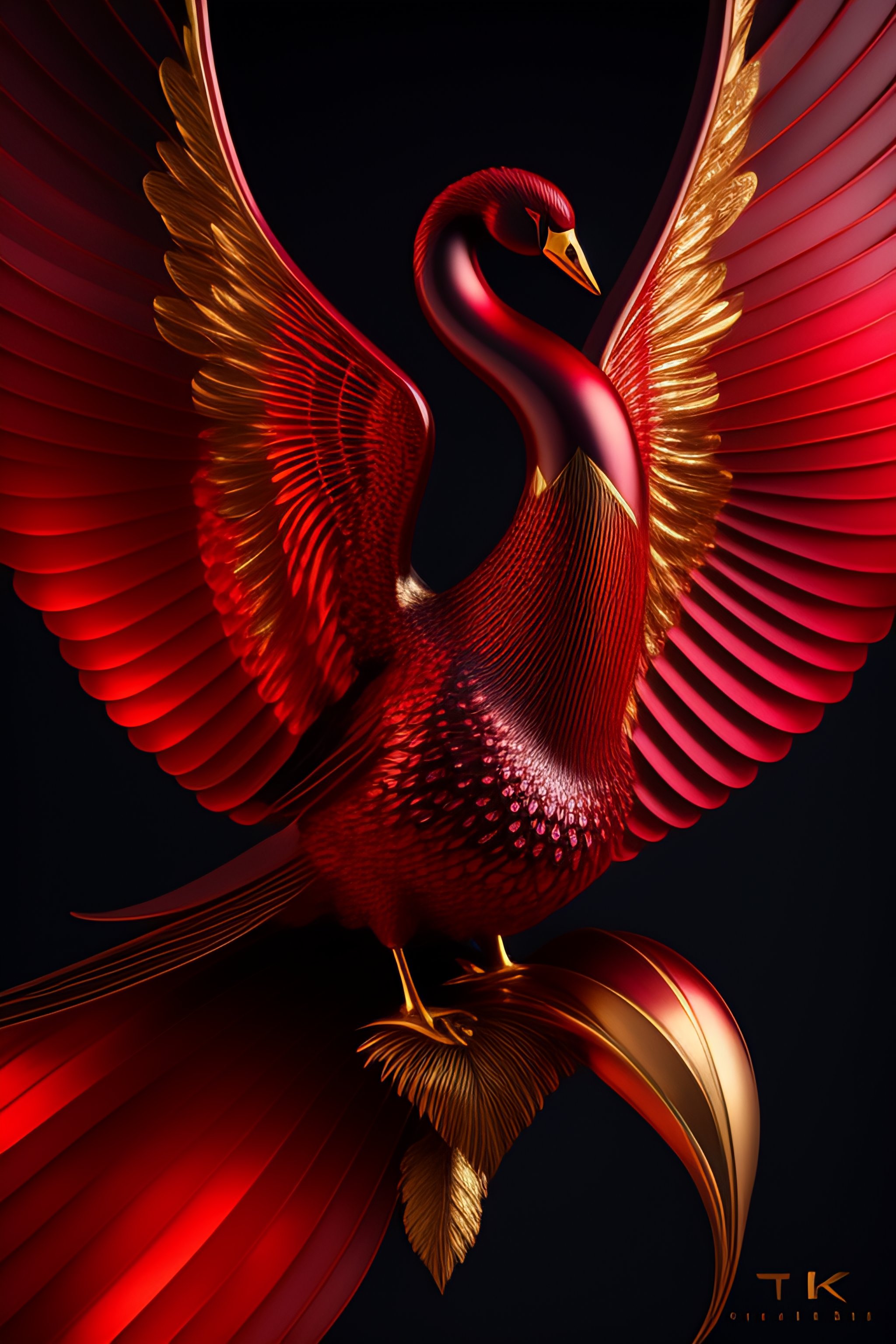 Lexica - Black, red, gold, and white color theme, symmetrical crystal ...