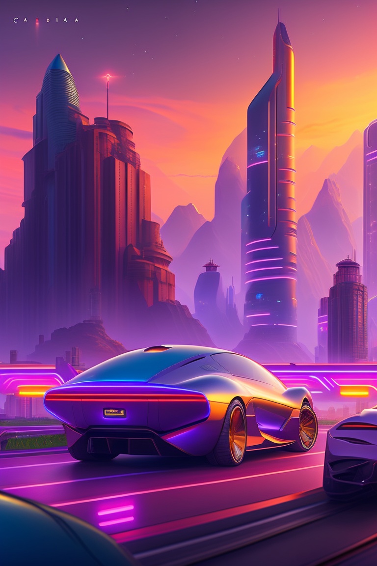 Lexica - A futuristic city with flying cars, towering skyscrapers ...