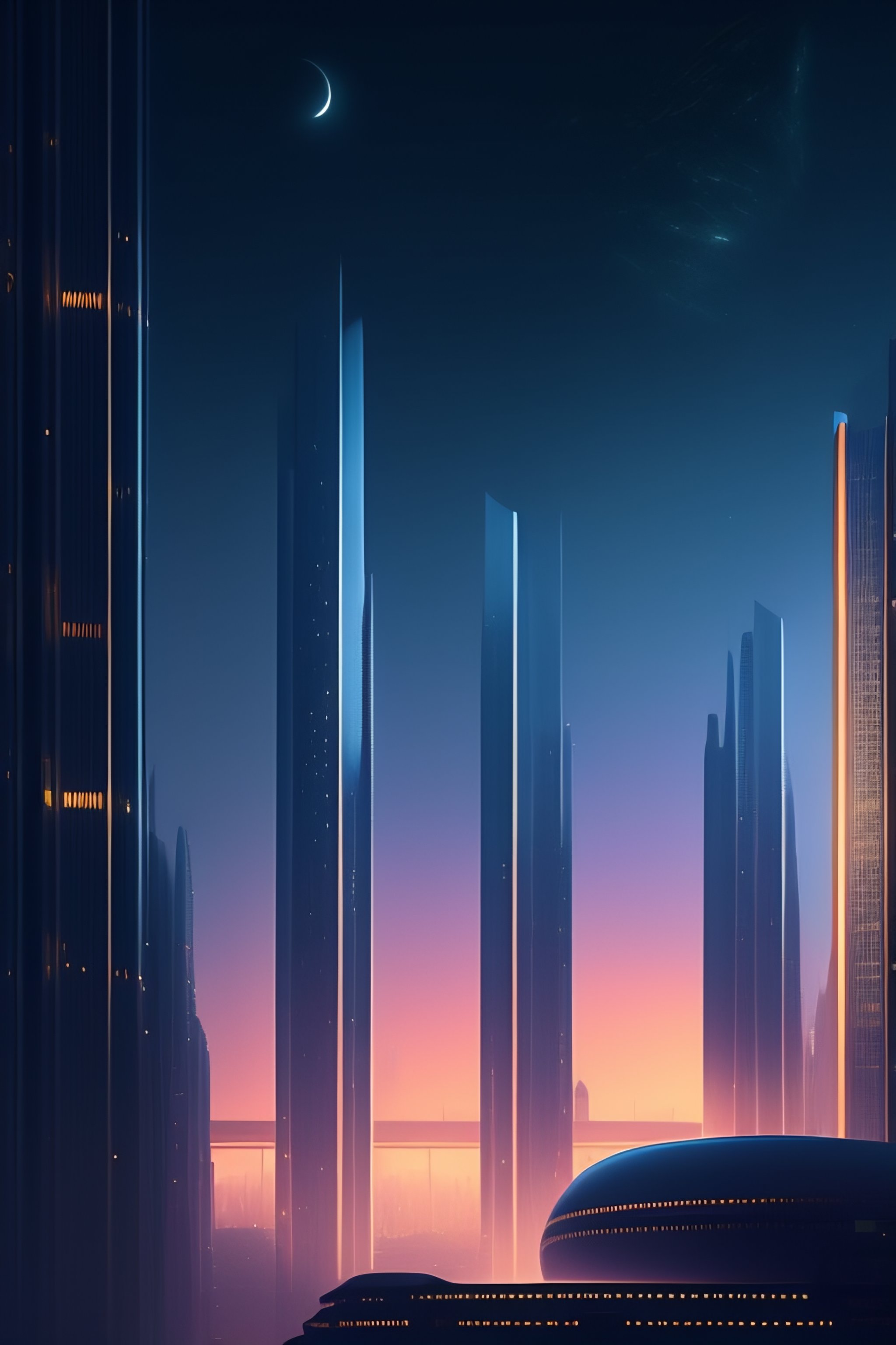 Lexica - Future tech bee , night city in the background, muted colors ...