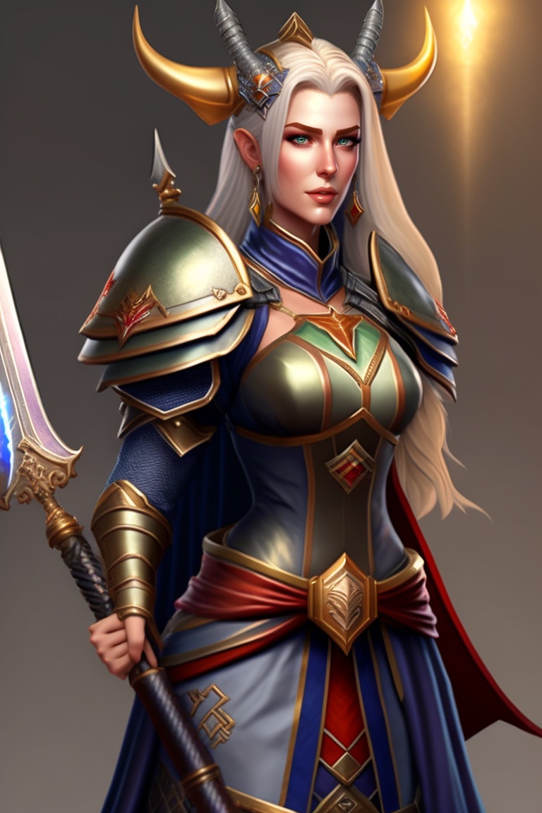 Lexica - Elf female with scythe, armor, cleric death god