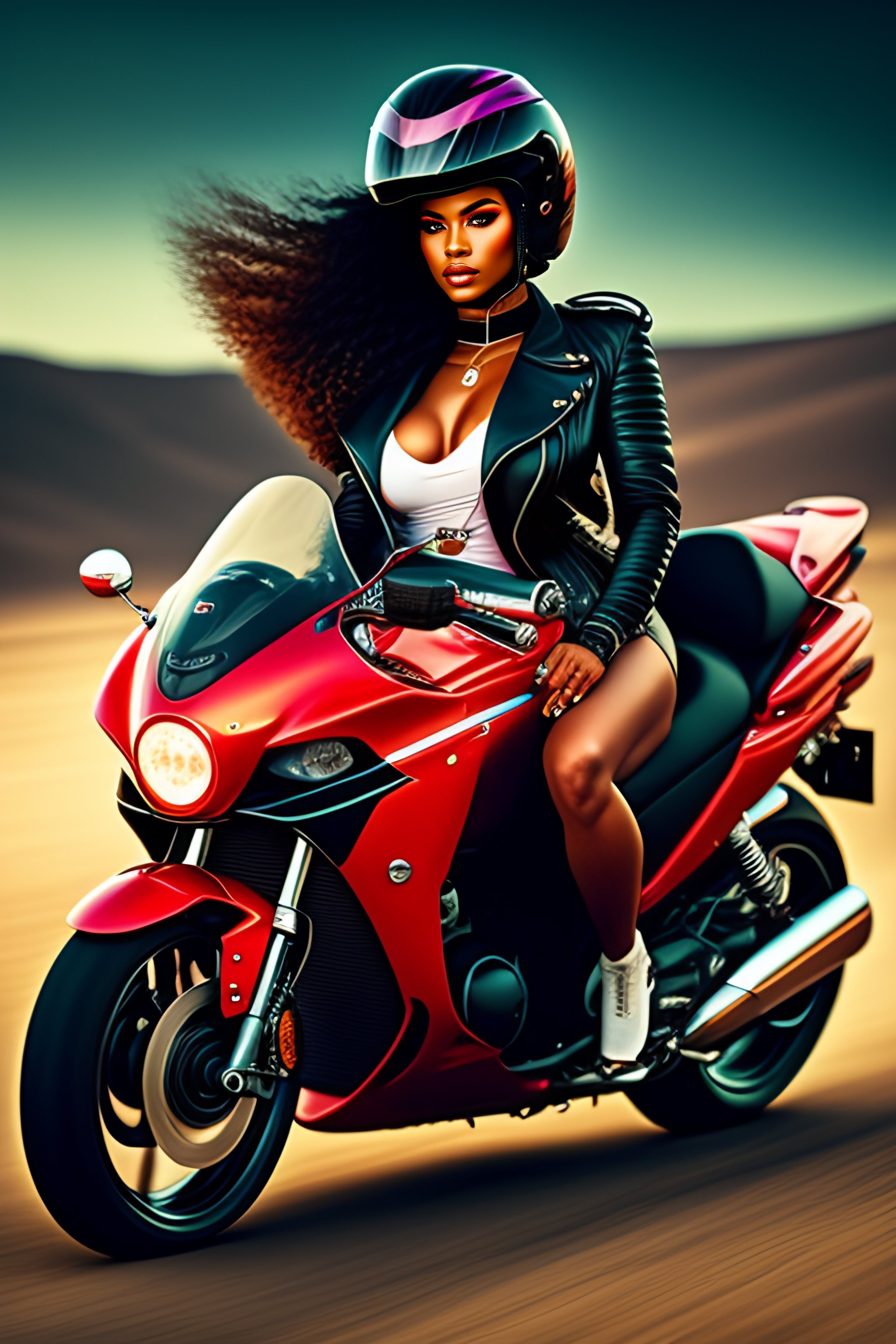 Hot girl on outlet motorcycle