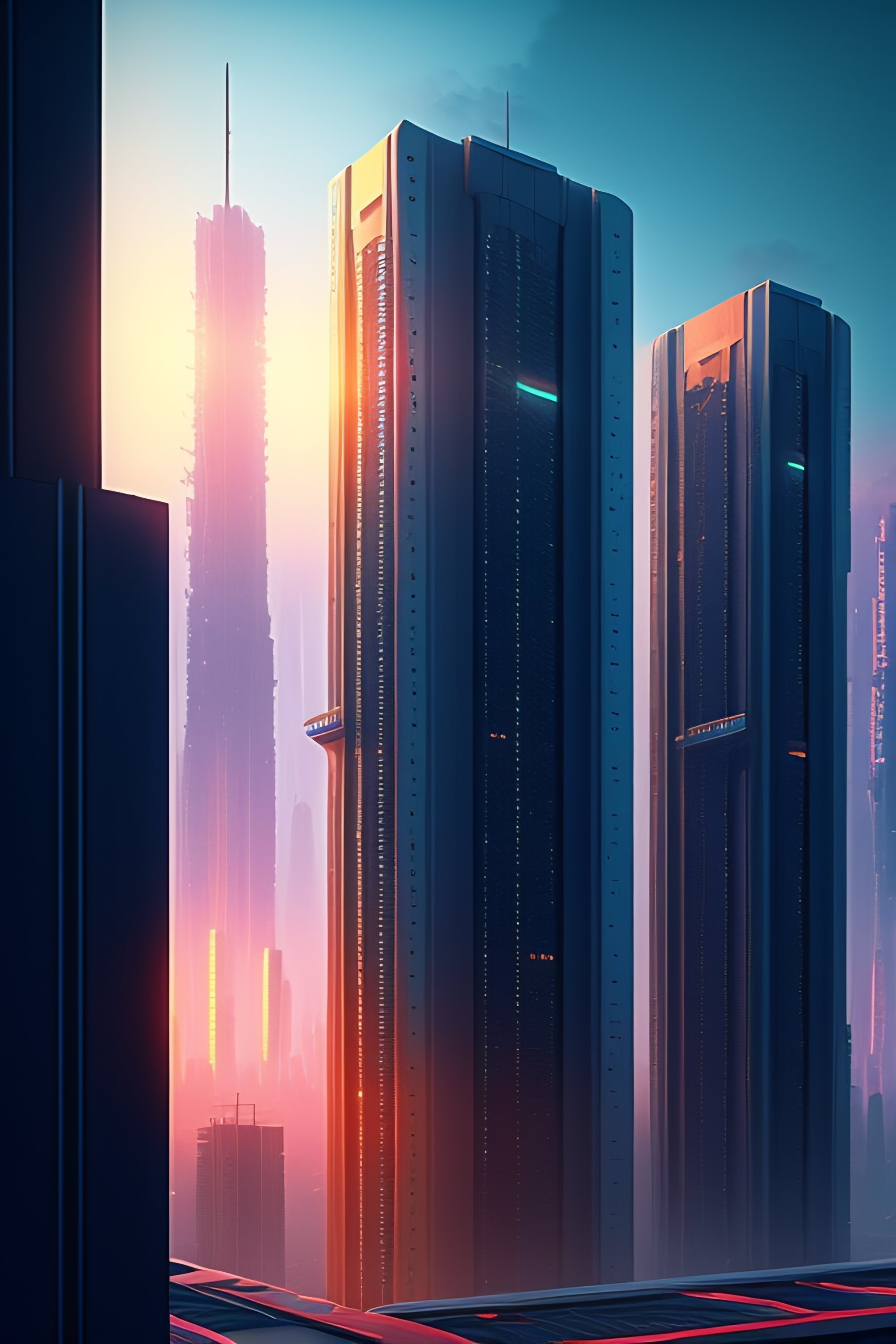 Lexica - Post apocopic cyberpunk city with , highly detailed ...