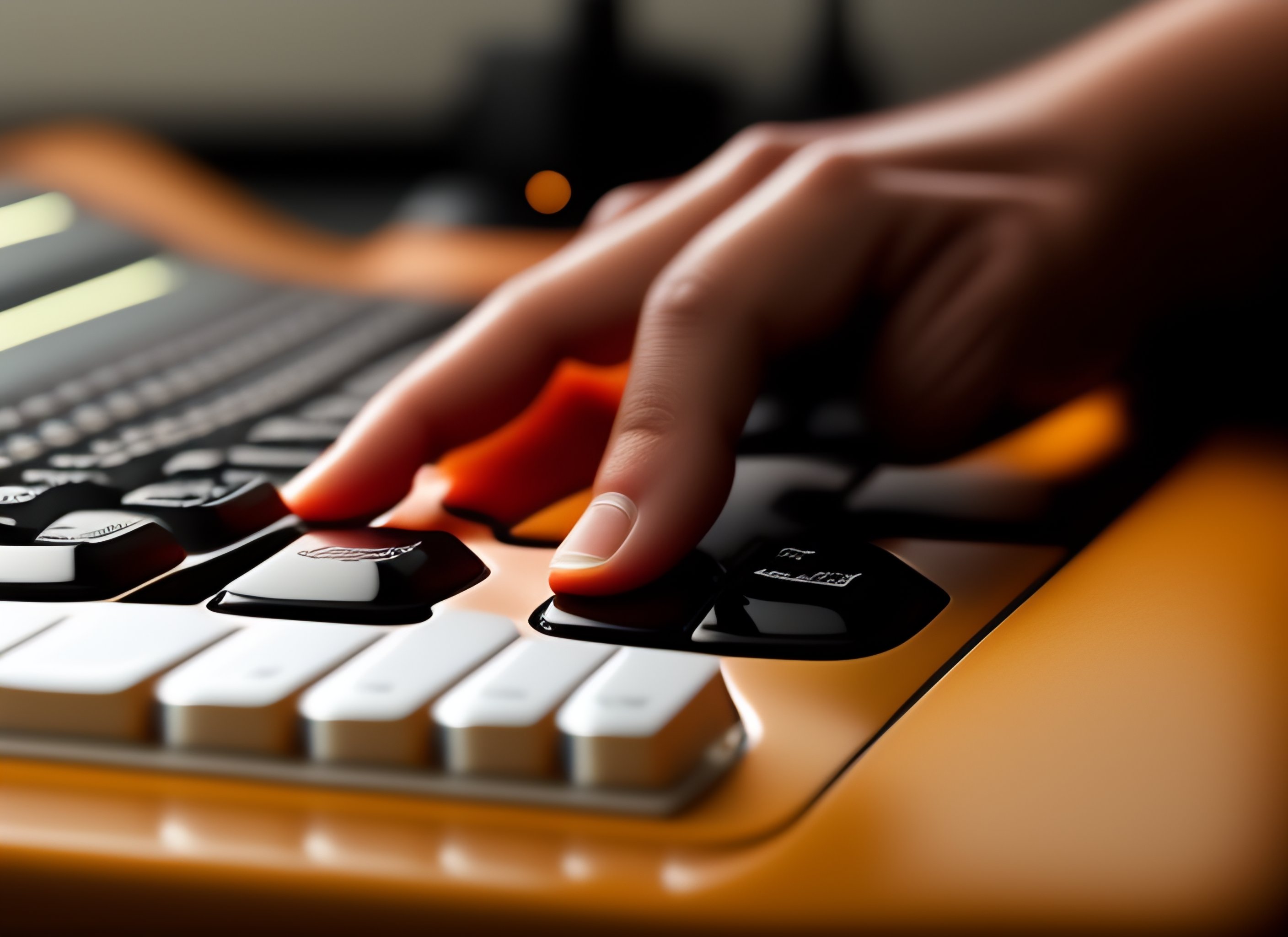 Lexica - Hand, keyboard, braille, intrincate details