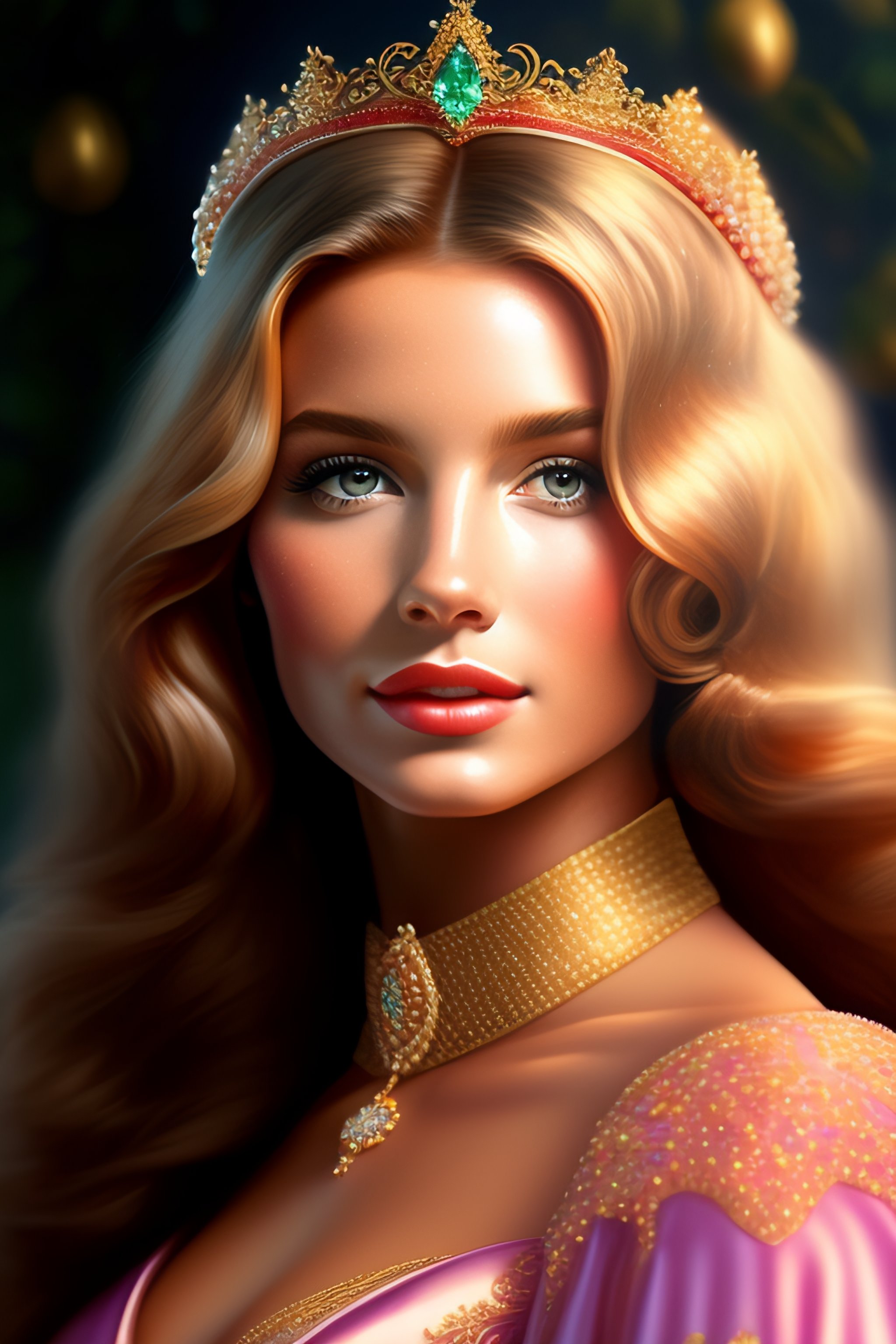 Lexica - Pretty look like princess in oil paint in 3d