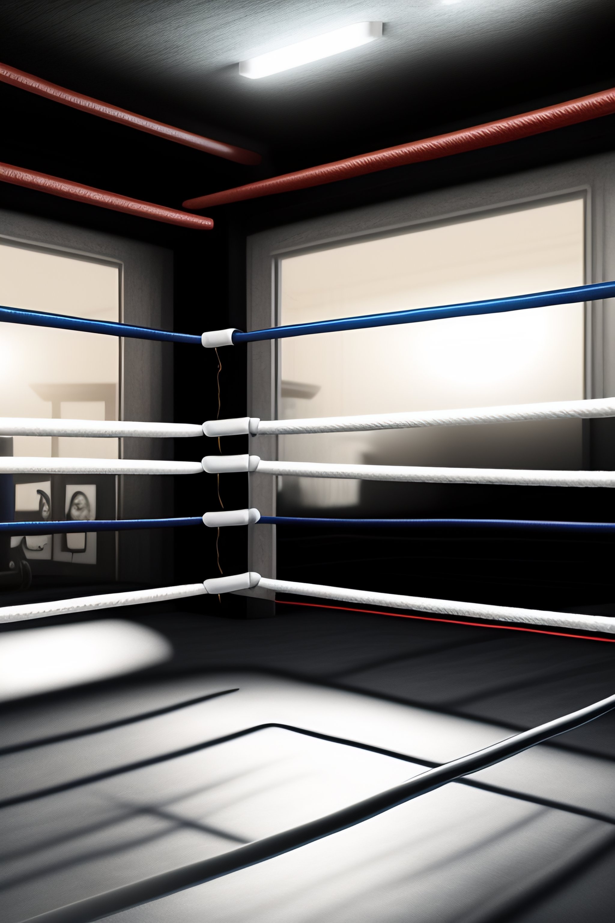 Lexica Realistic boxing ring corner drawing