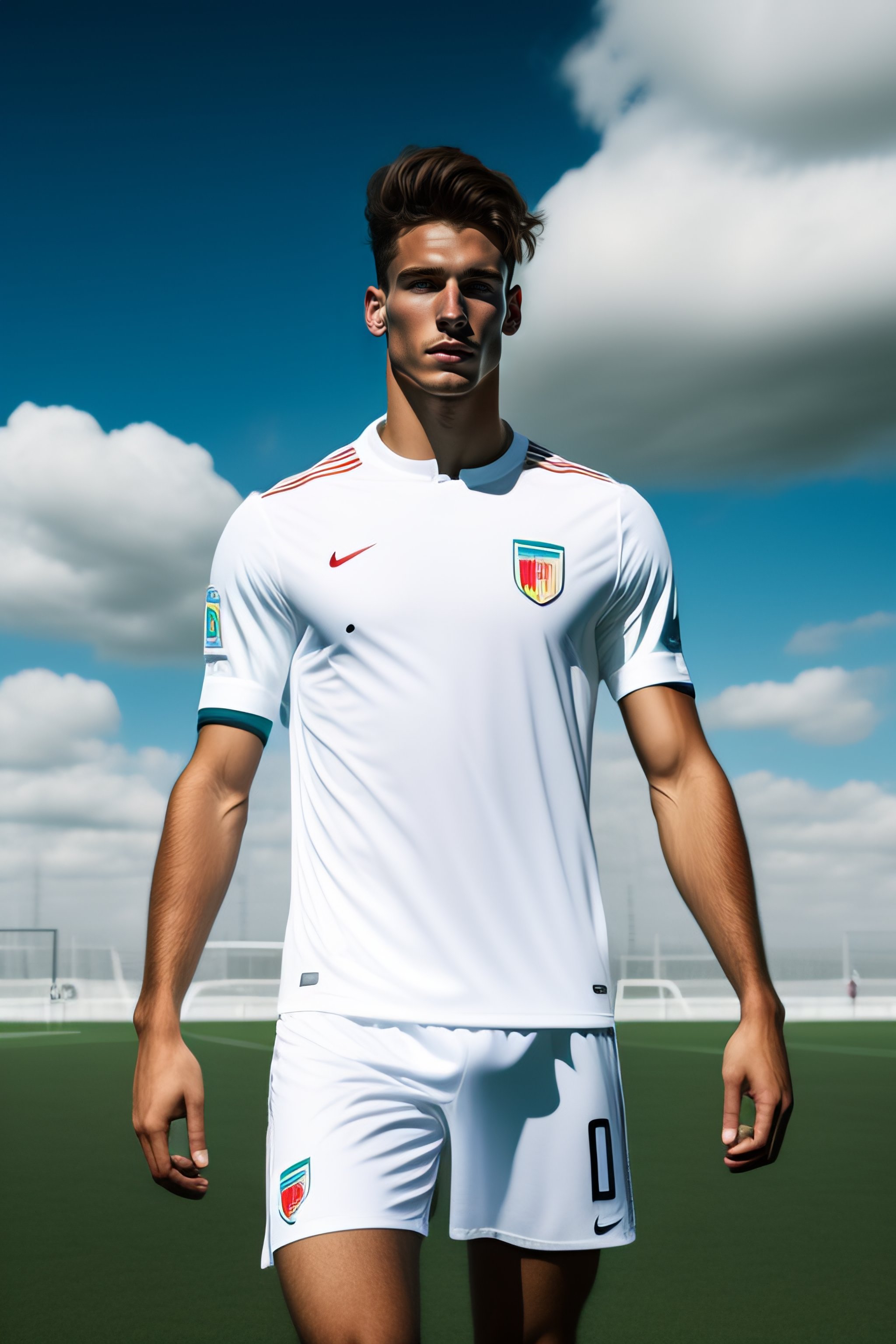Soccer T Shirt White Soccer Man T Shirt for Sporty Men main image 0