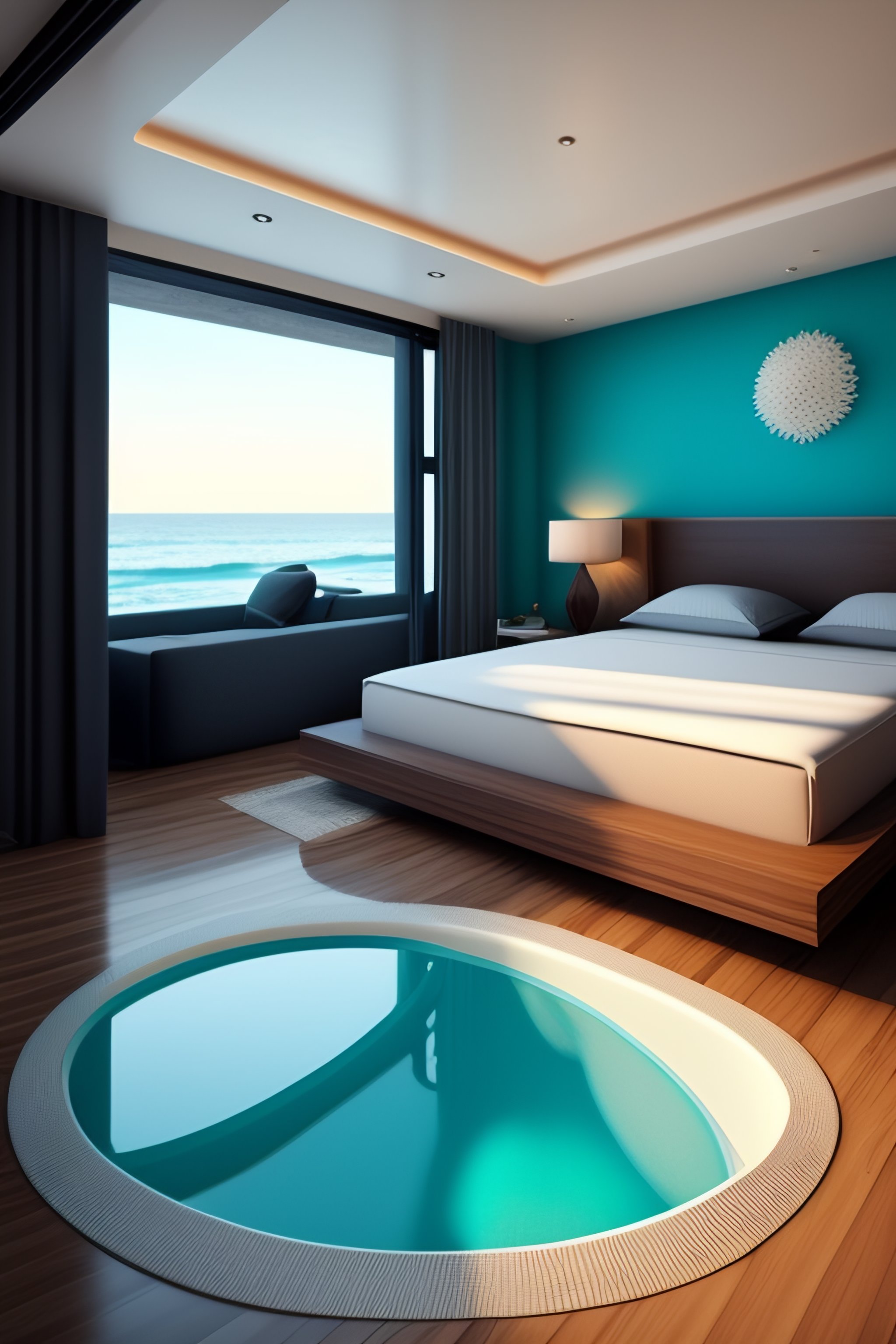 Lexica - Bedroom melting into the ocean