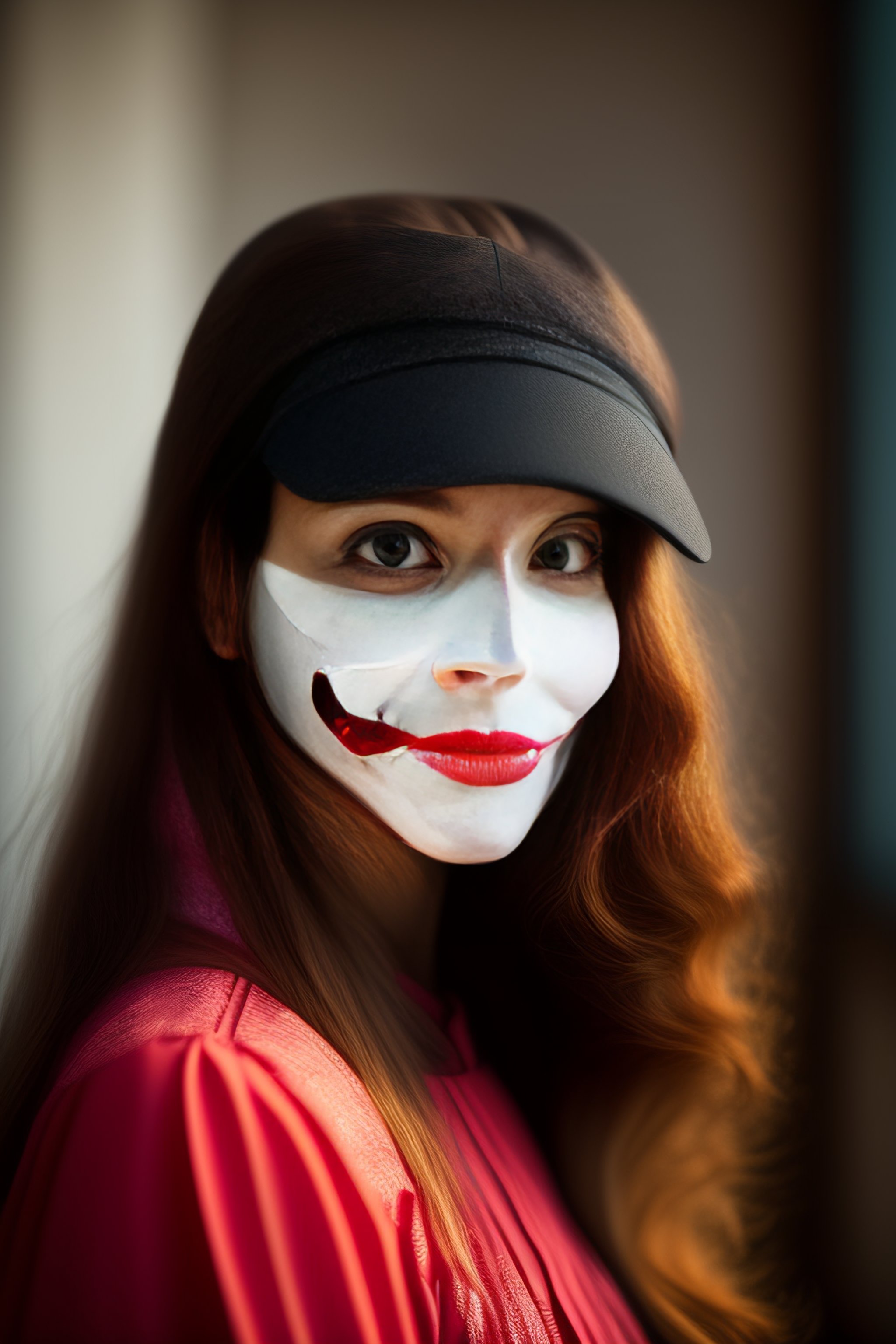 Lexica Creepy girl with anonymous mask