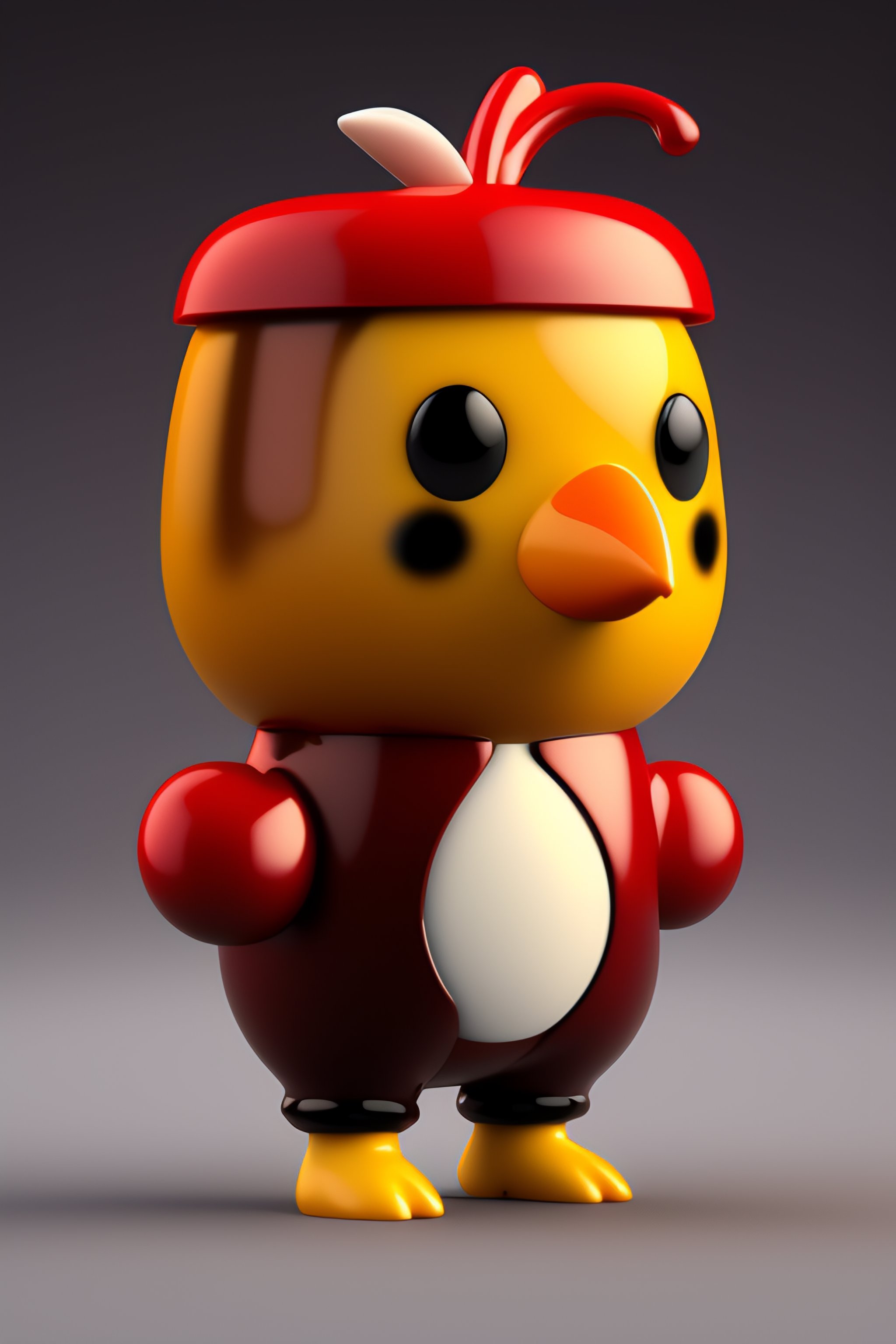 Lexica - 3d render of funko pop chicken