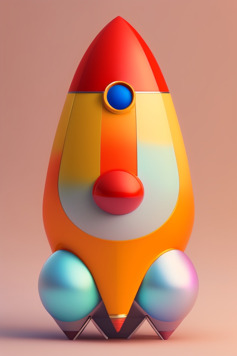 Lexica - Rocket in svg chubby, not so realistic , that can be animated ...