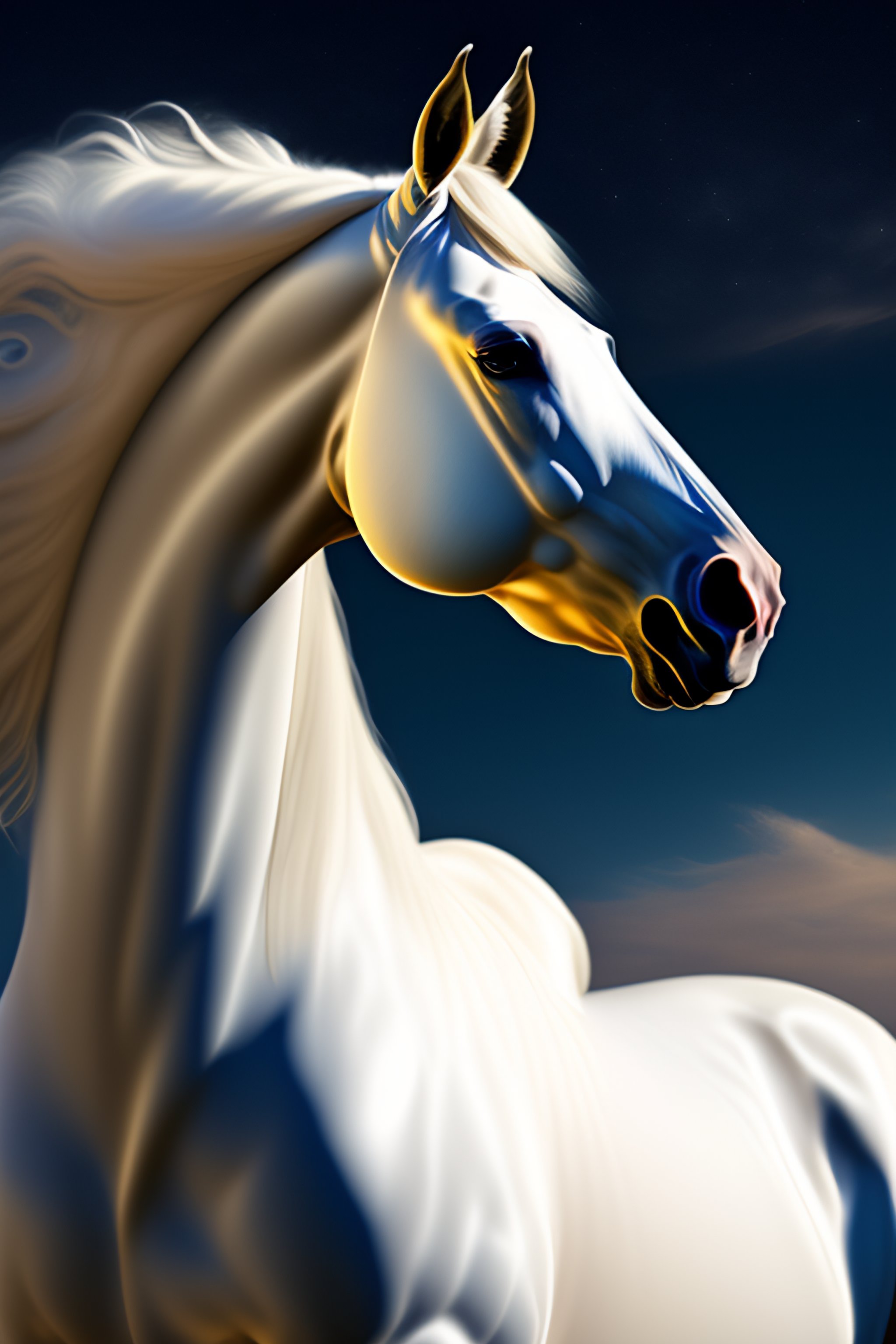 White Flying Horse Wallpaper Hd