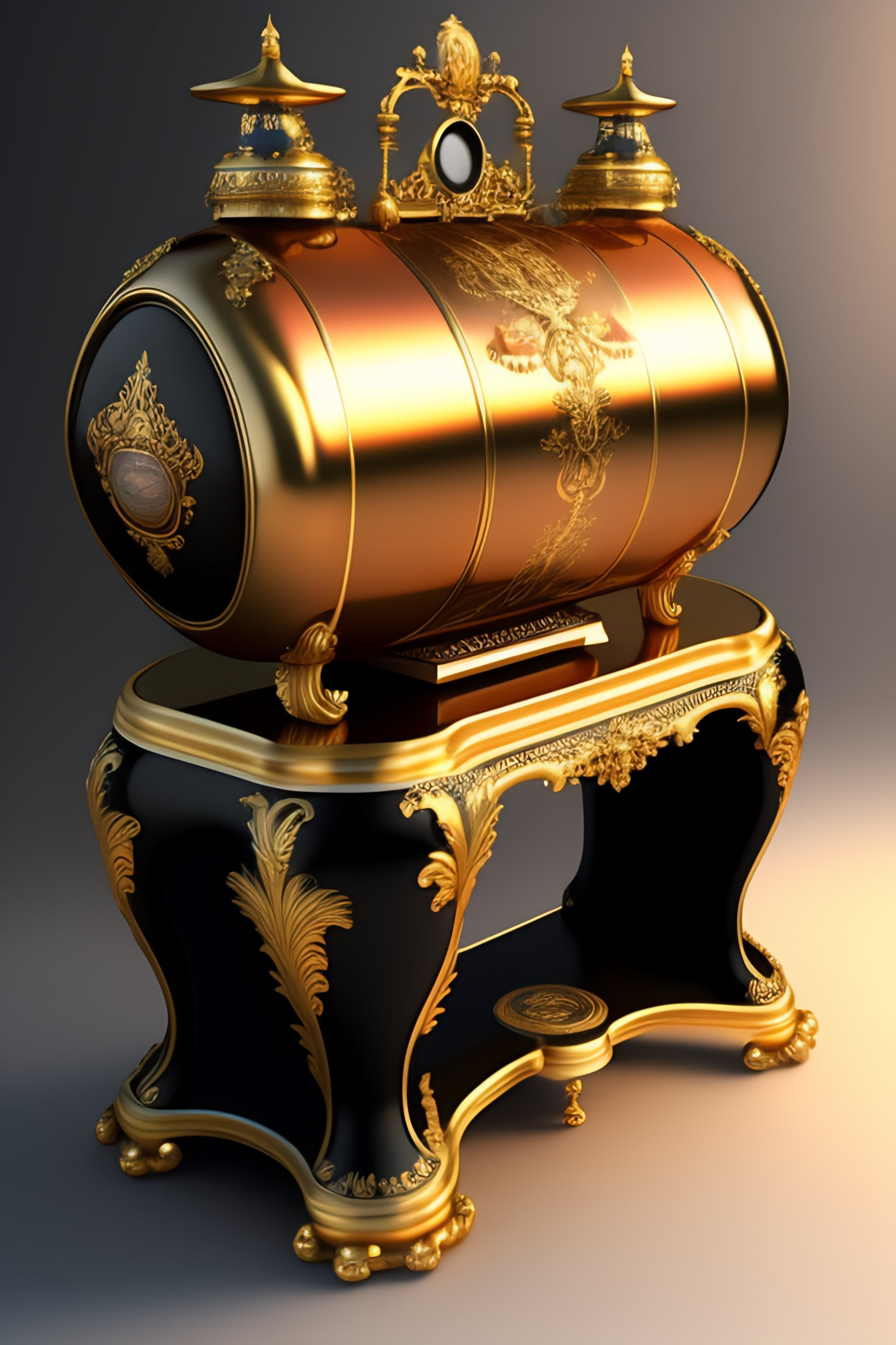 Lexica - hyperrealistic neo - rococo steampunk playstation 5