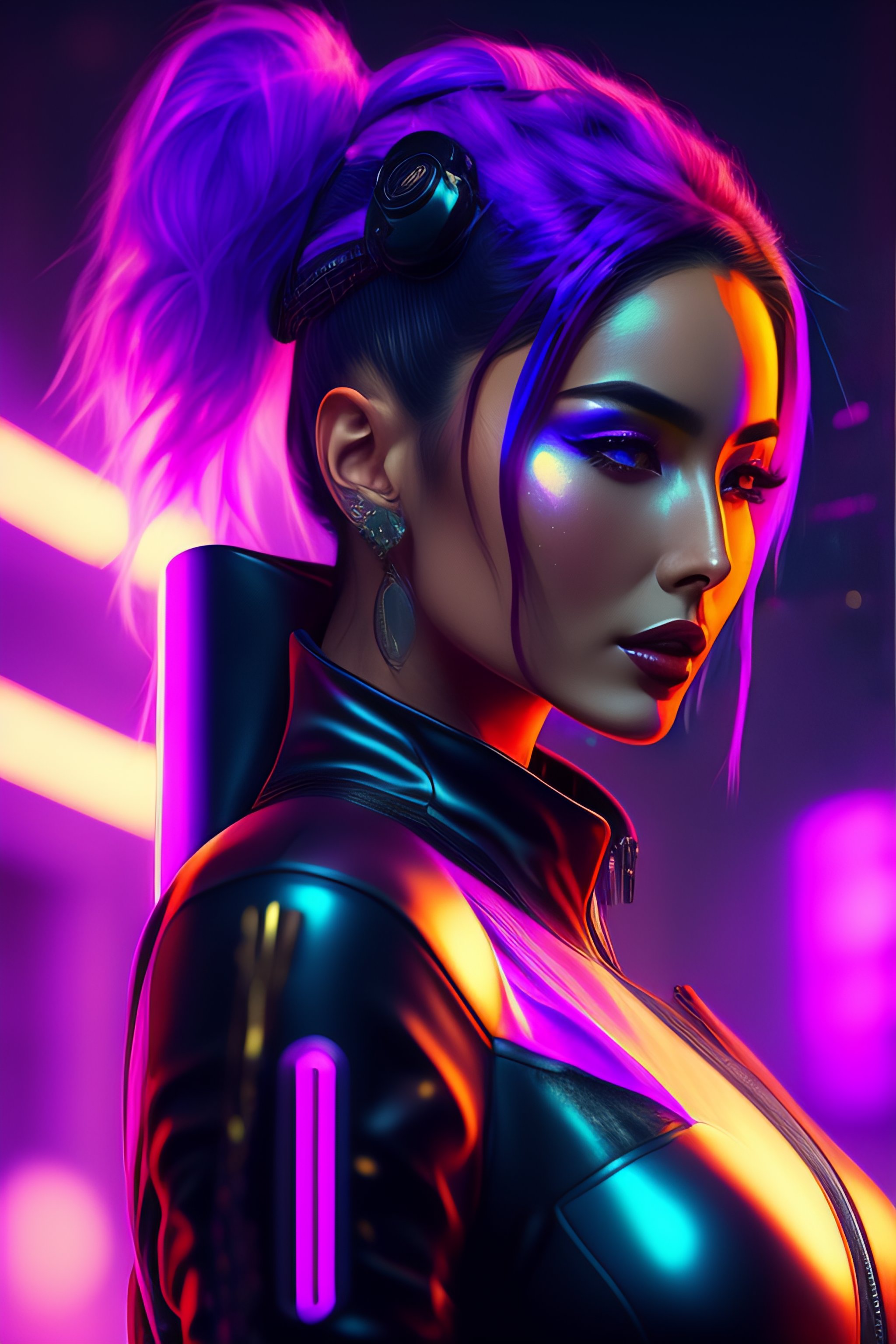 Lexica - Ana de armas, cyberpunk futuristic neon, neon operator ...