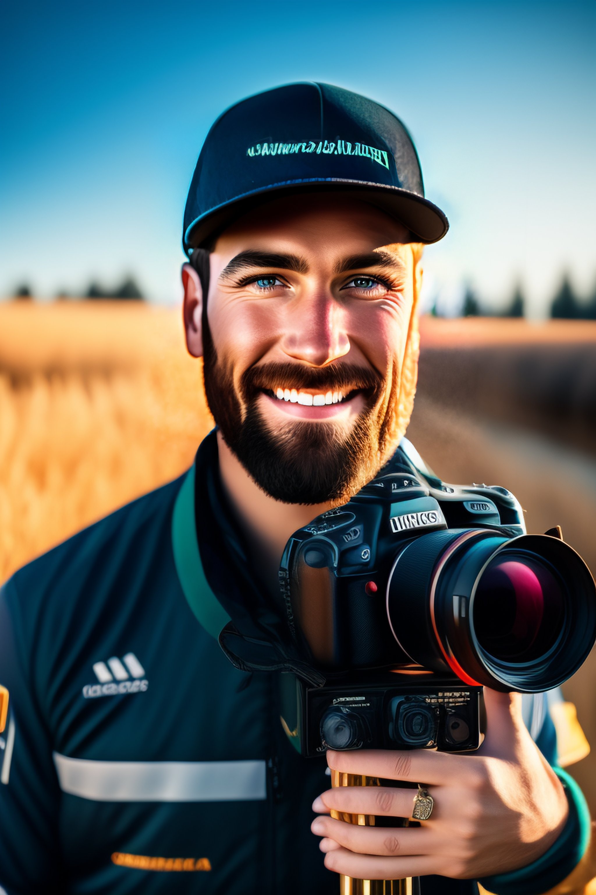 Lexica Give the camera guy a profesional shoulder held video camera