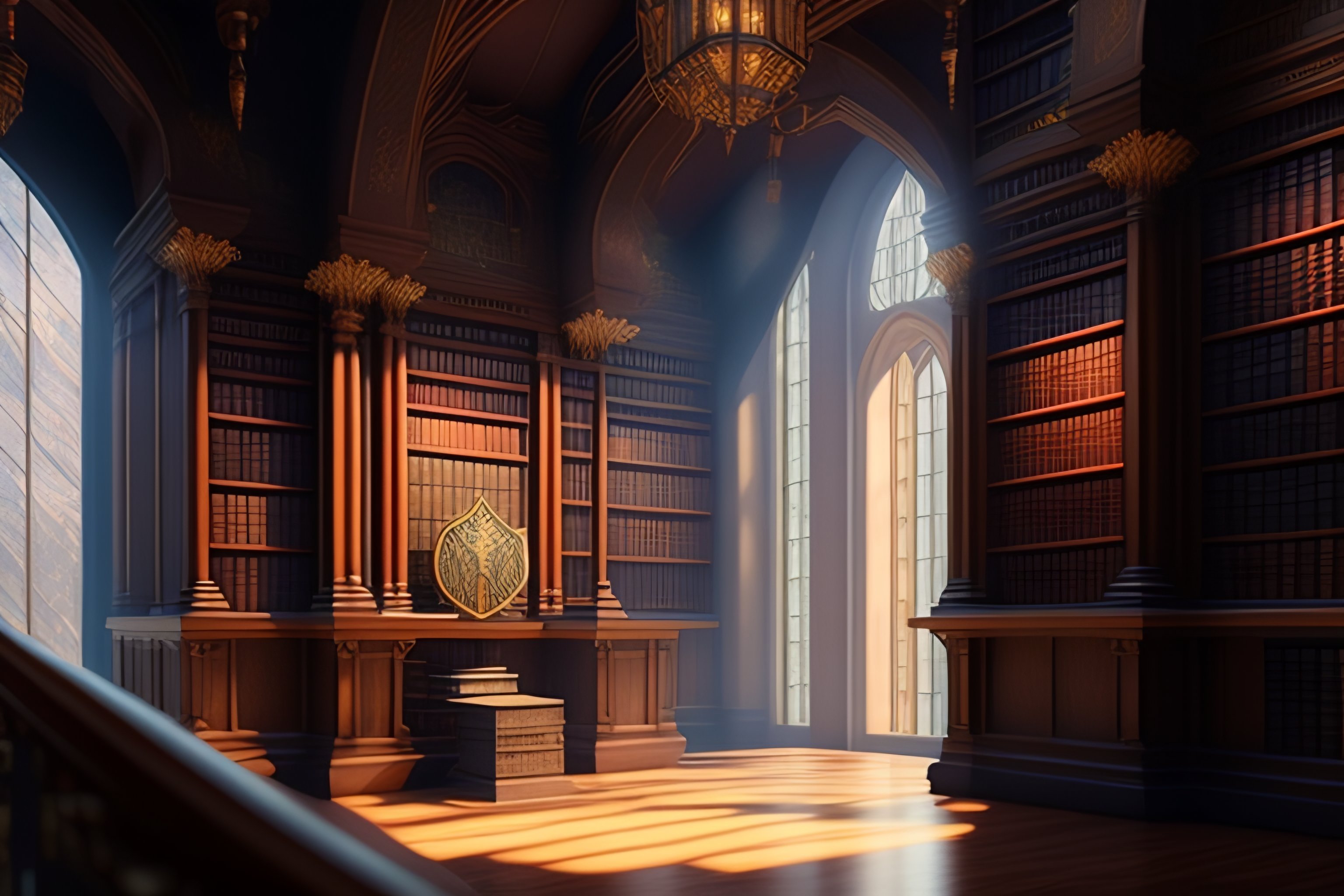 Lexica - Hogwarts school of witchcraft and wizardry library interior ...