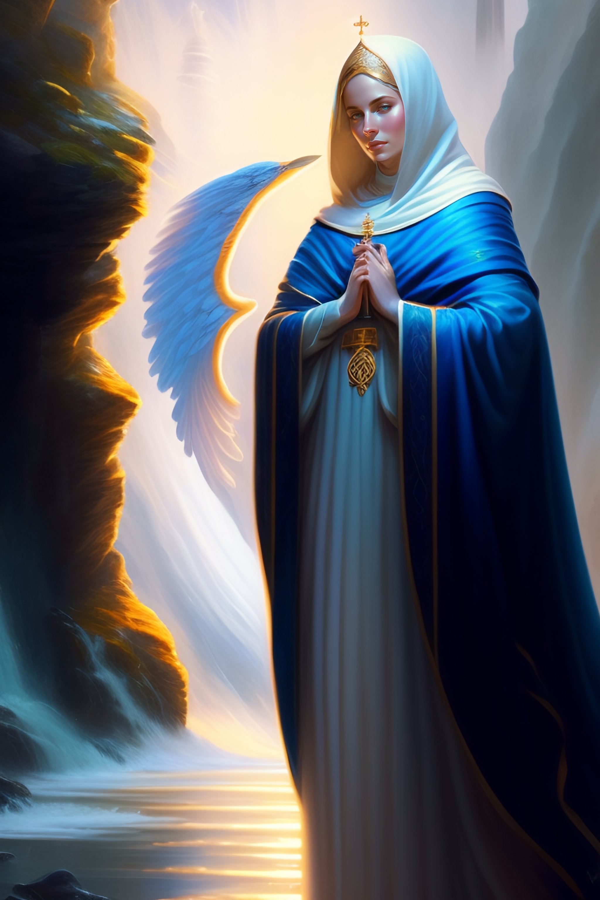 Lexica By jordan grimmer, virgin mary of graces with, blue cloak