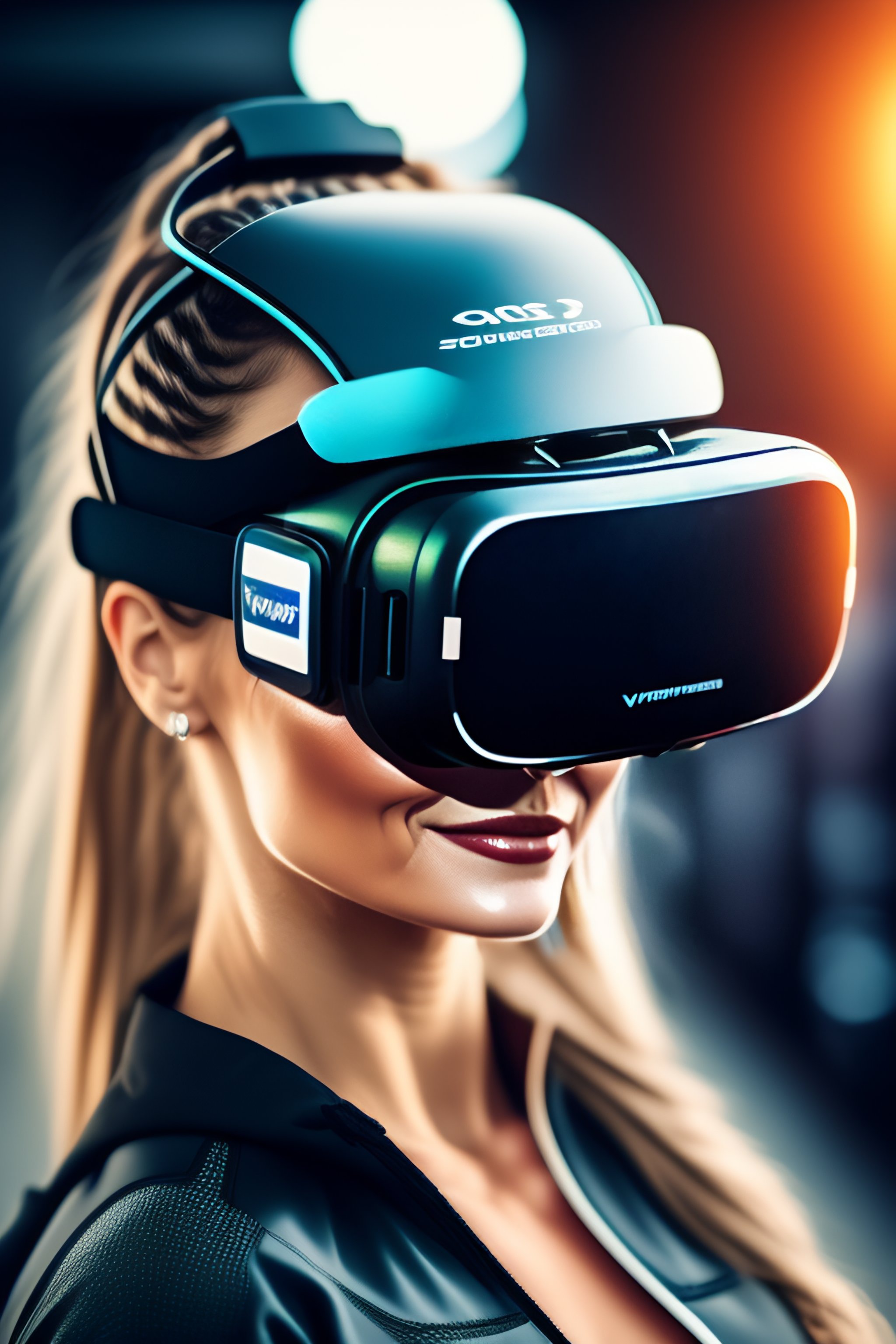 Lexica - A womand doing fitness with vr goggles