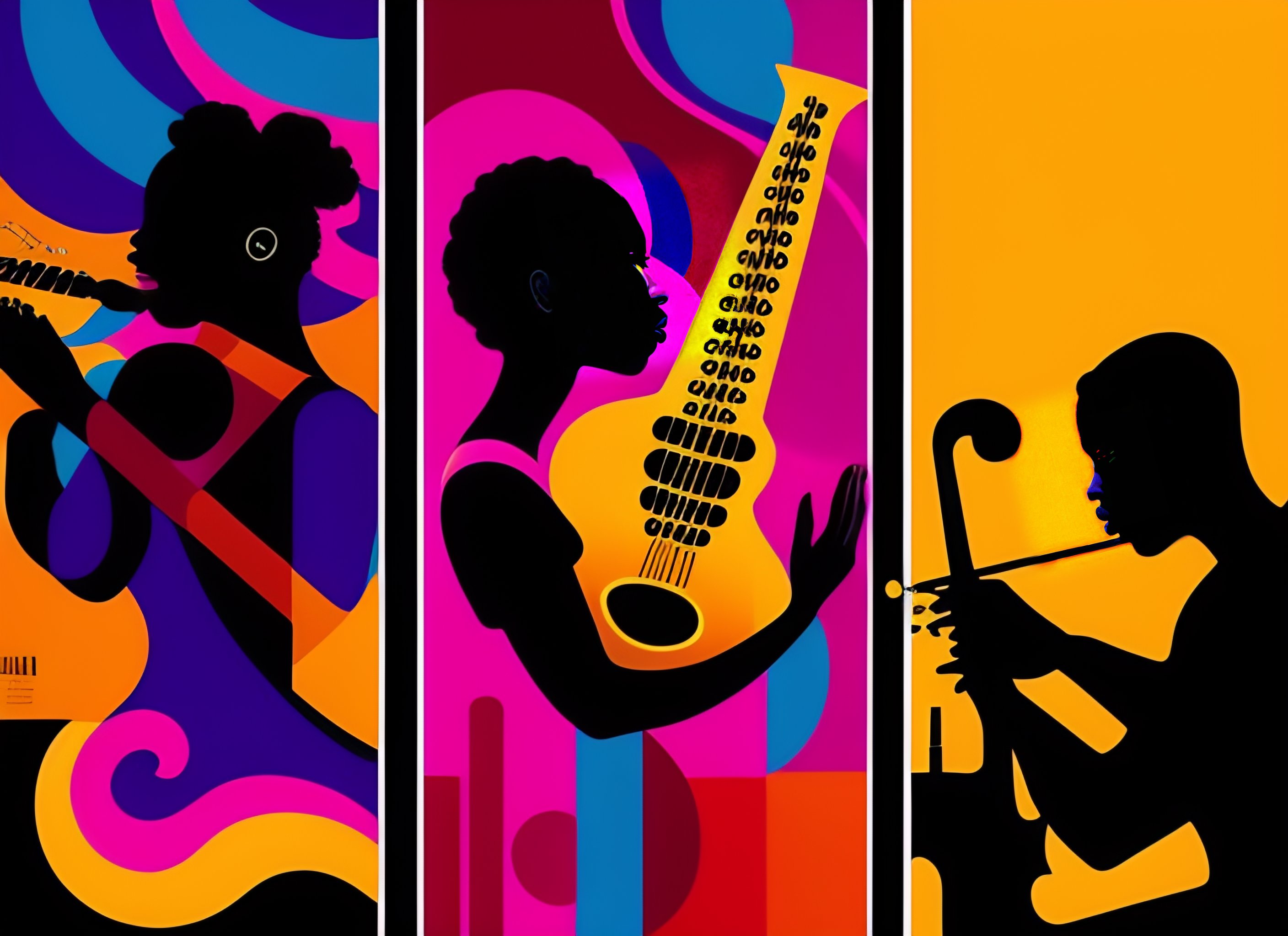 lexica-4-jazz-musicians-playing-with-musical-notes-as-abstract-art