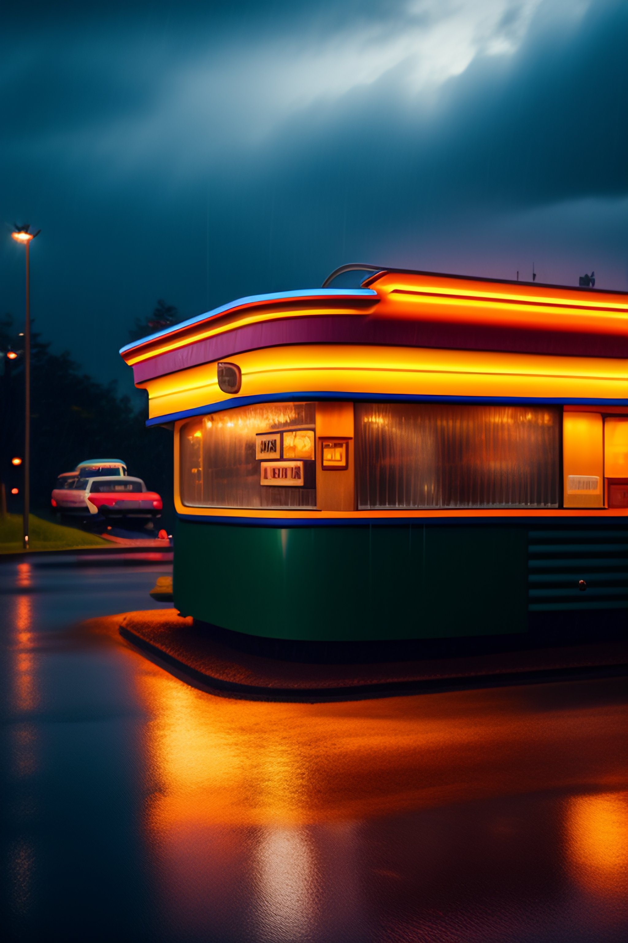 Lexica - Roadside diner in the rain