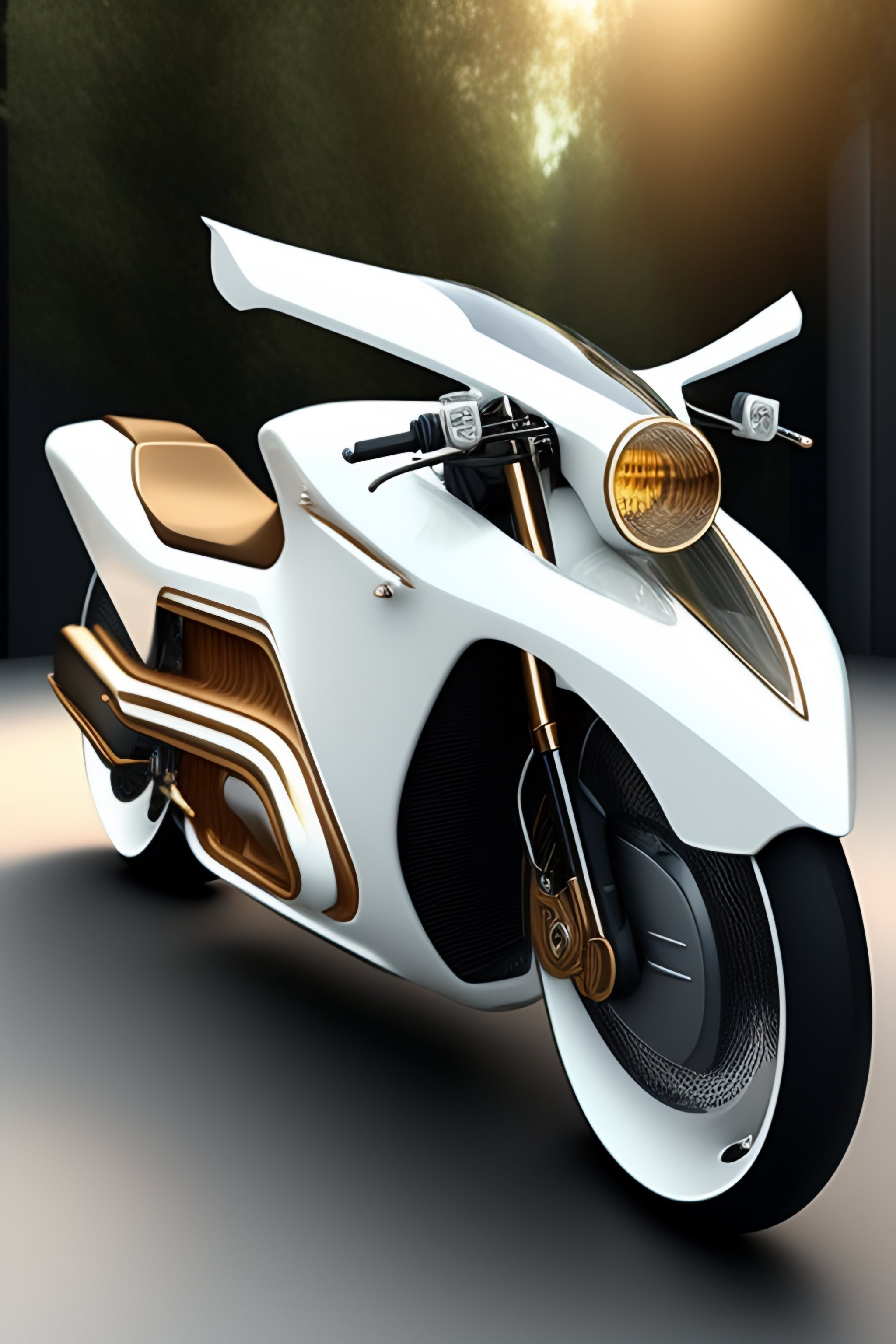 Lexica - Translucent white cross motorbike, roots, wooden parts ...