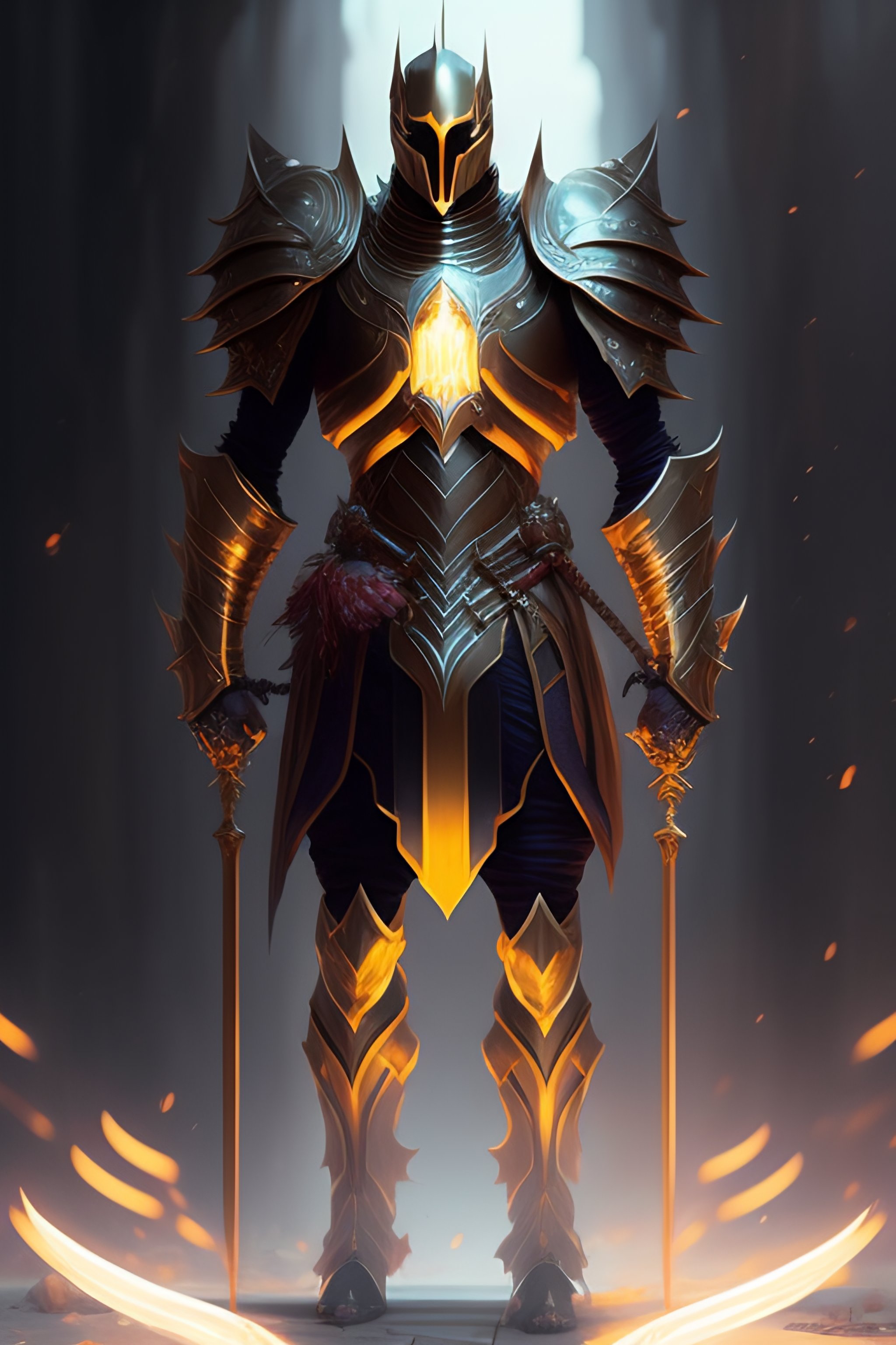 Lexica - A skeleton knight in amazing fantasy armor, sleek, lightweight ...