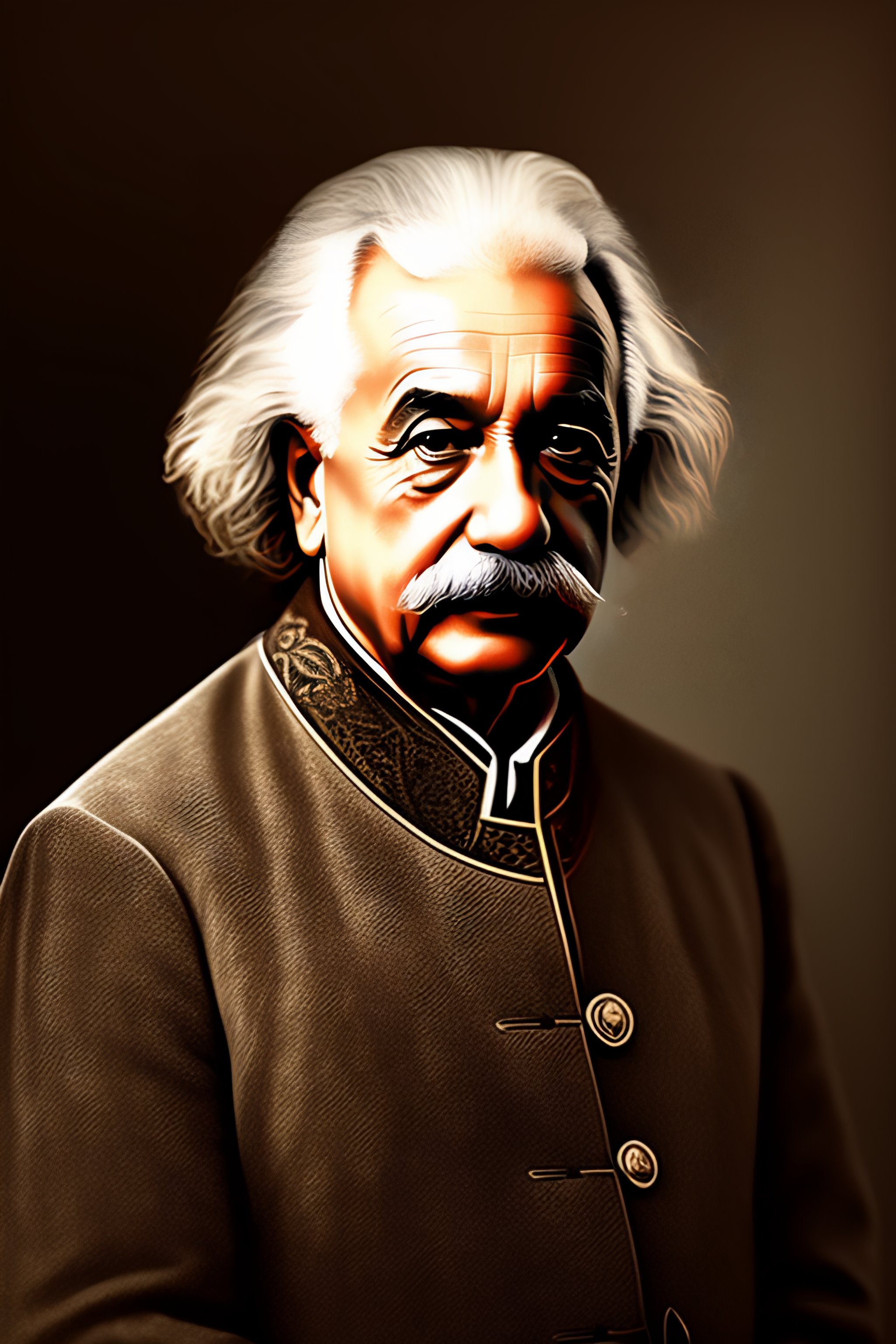 Lexica - A realistic portrait in DaVinchi style of Albert Einstein