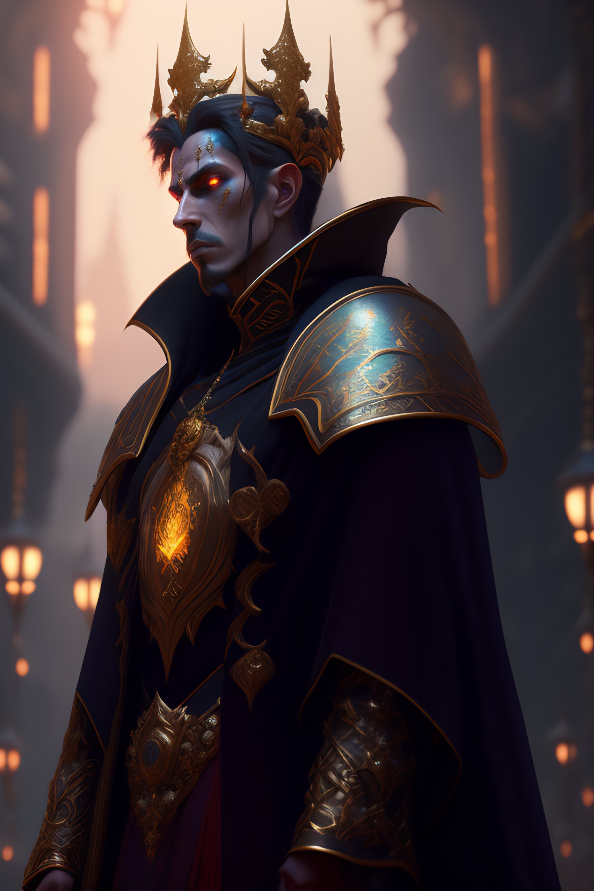 Lexica - Highly detailed portrait of majestic undead king, ainz ooal ...
