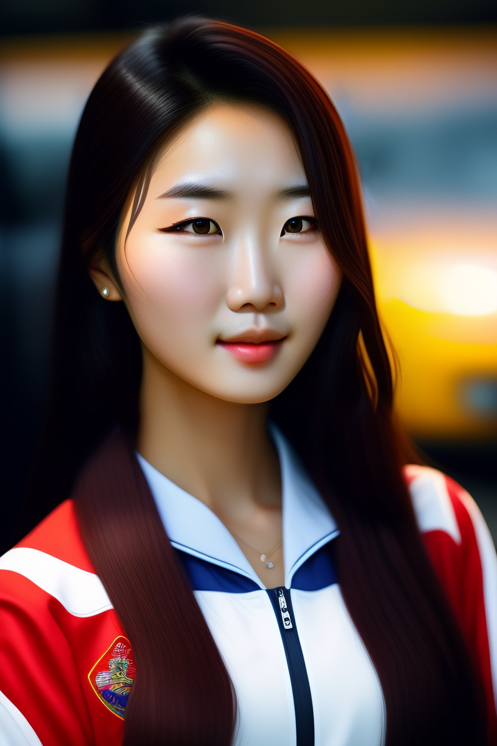 lexica-super-beautiful-korean-high-school-girl-looking-straight-into