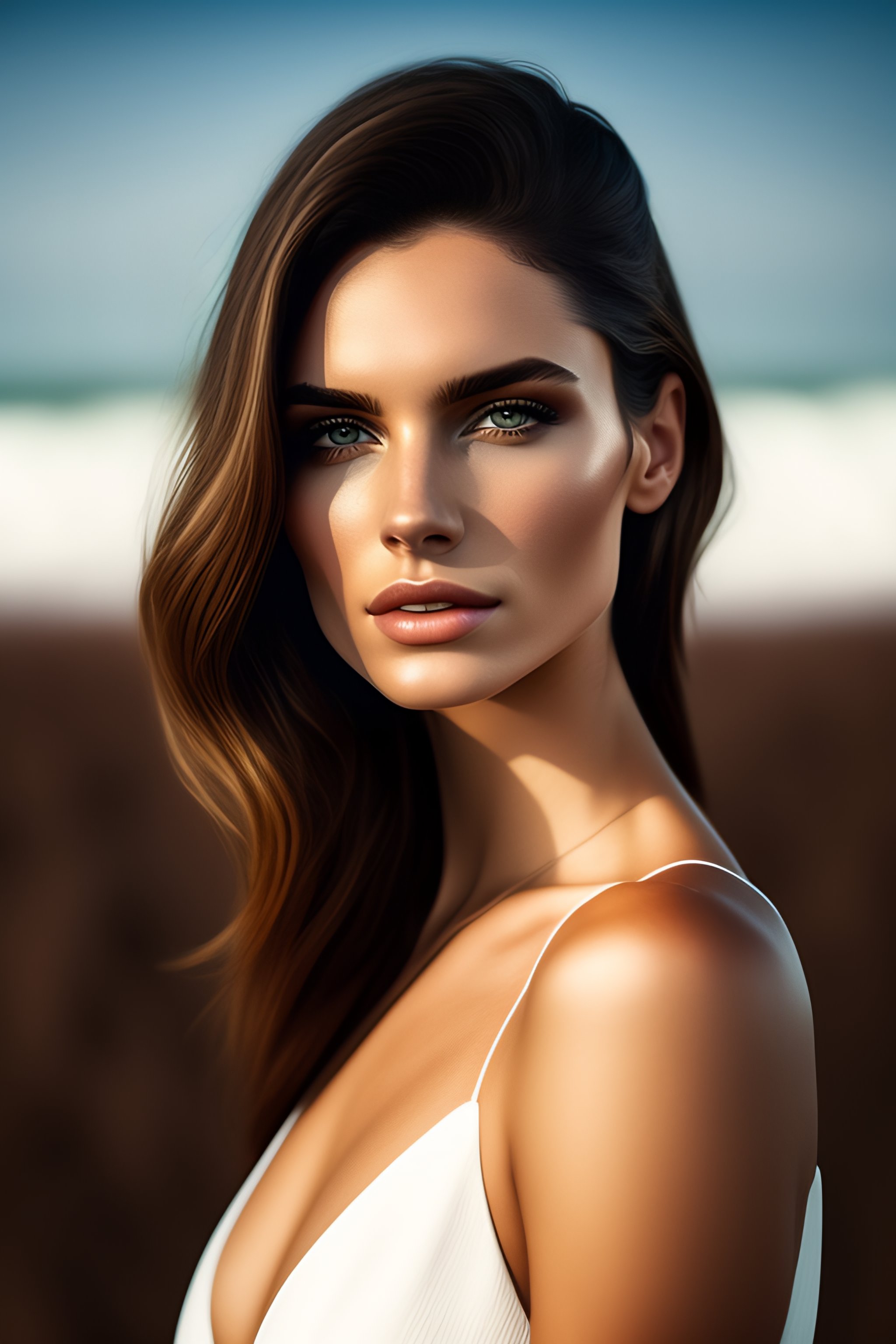 Lexica - Social media, white-skinned female model