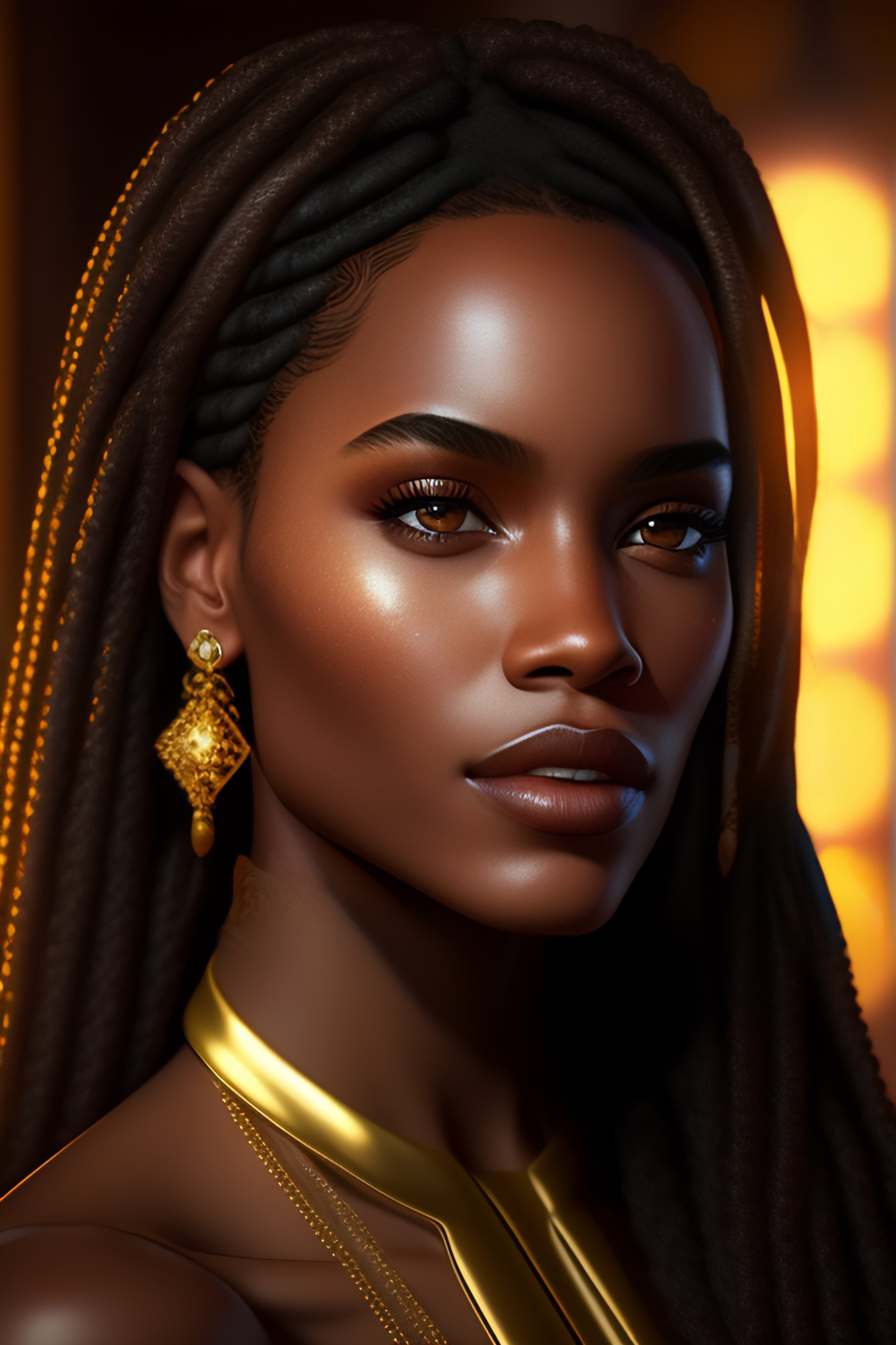 Lexica - A photorealistic hyperrealistic, bright brown eyes, african ...