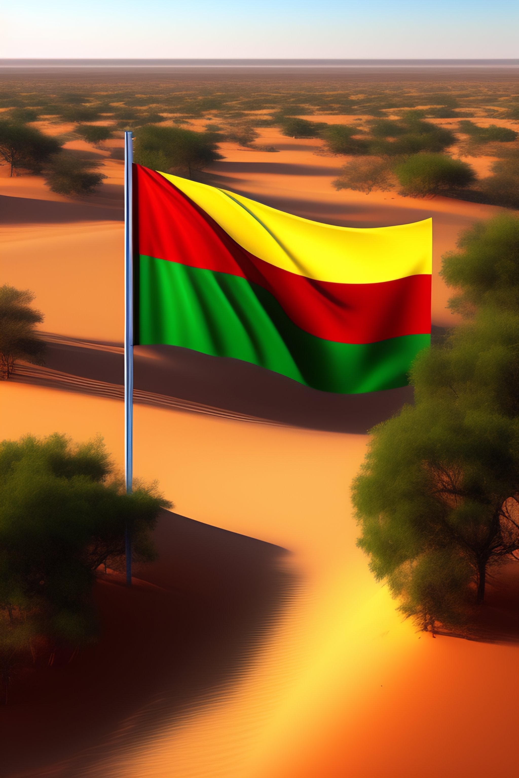 Lexica Sudan In 3030 Realistic 8k High Definition Sudanese Flag