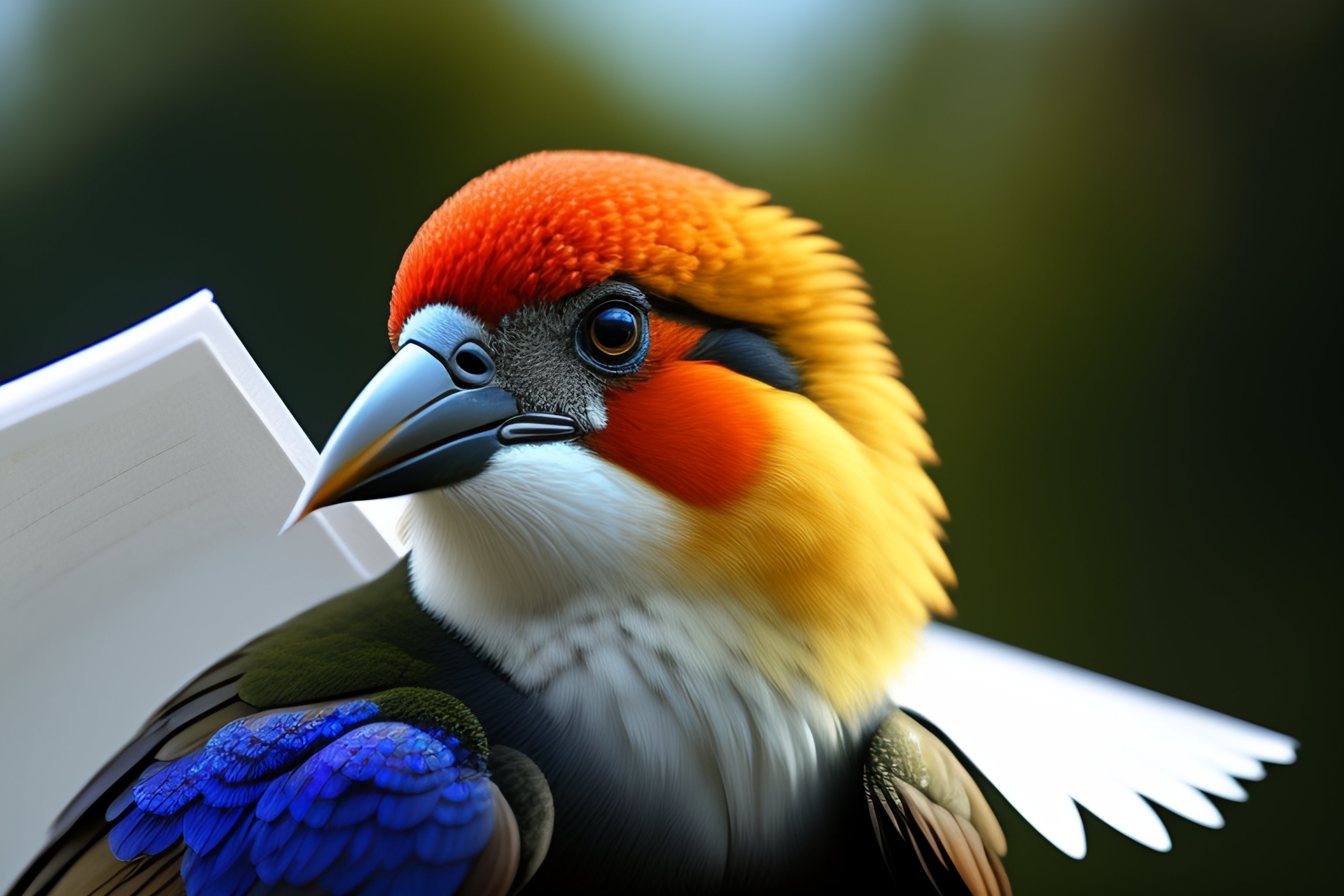 Lexica - Bird with paper in his mouth