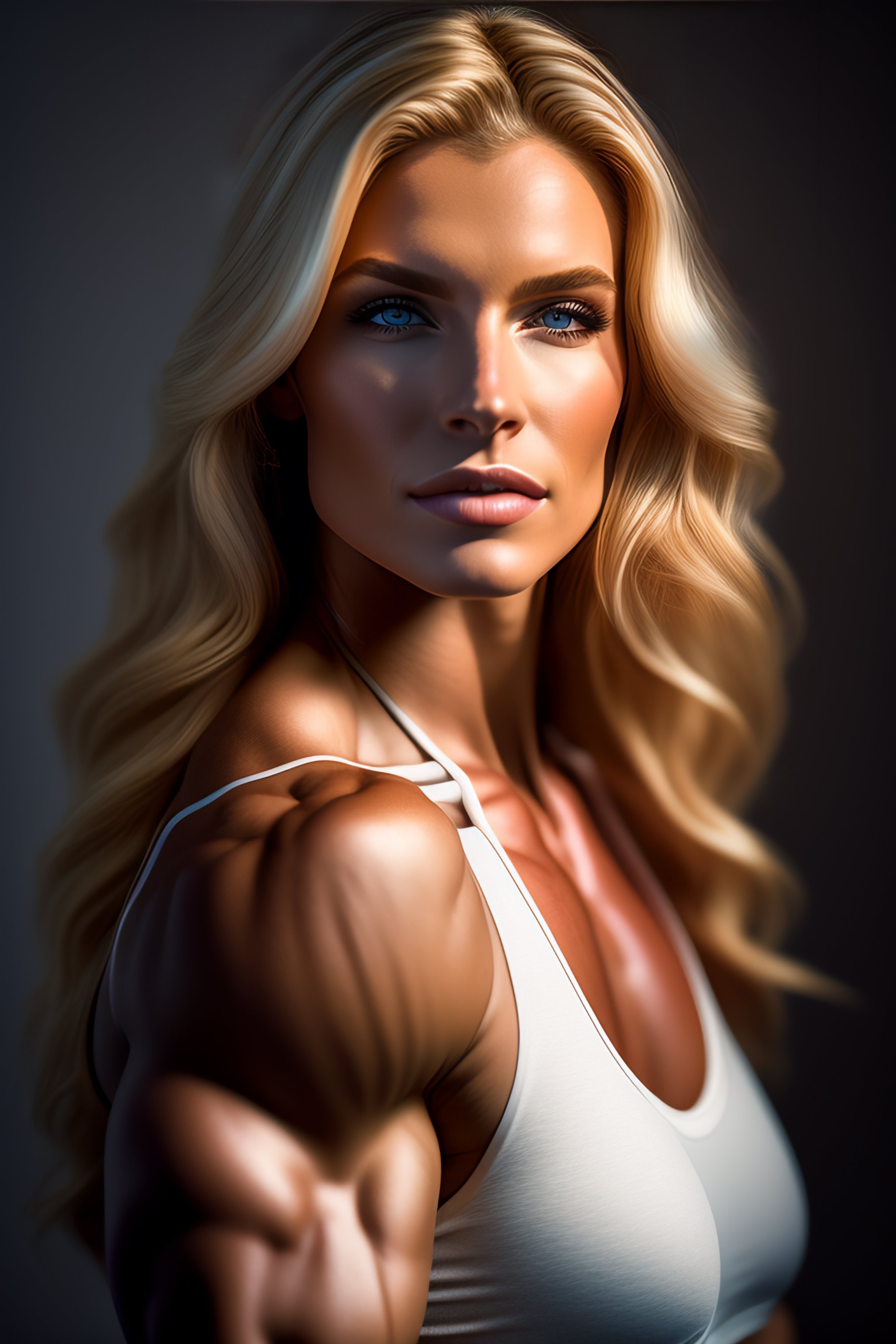 Sexy Muscle Woman Art Print - mqshyqy