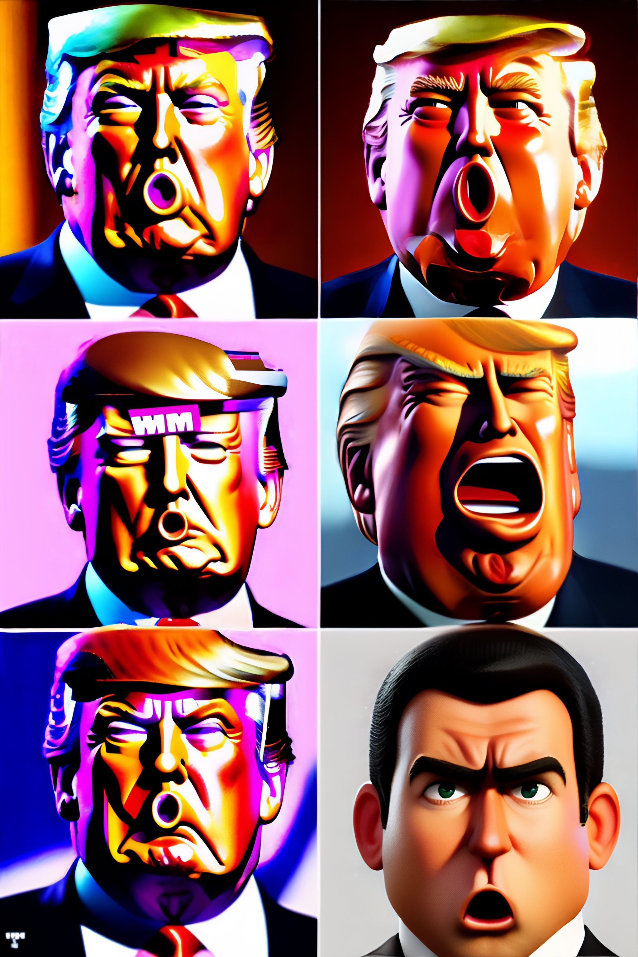 Lexica - Meme, Donald trump cartoon, Pixar style animation, mutated ...