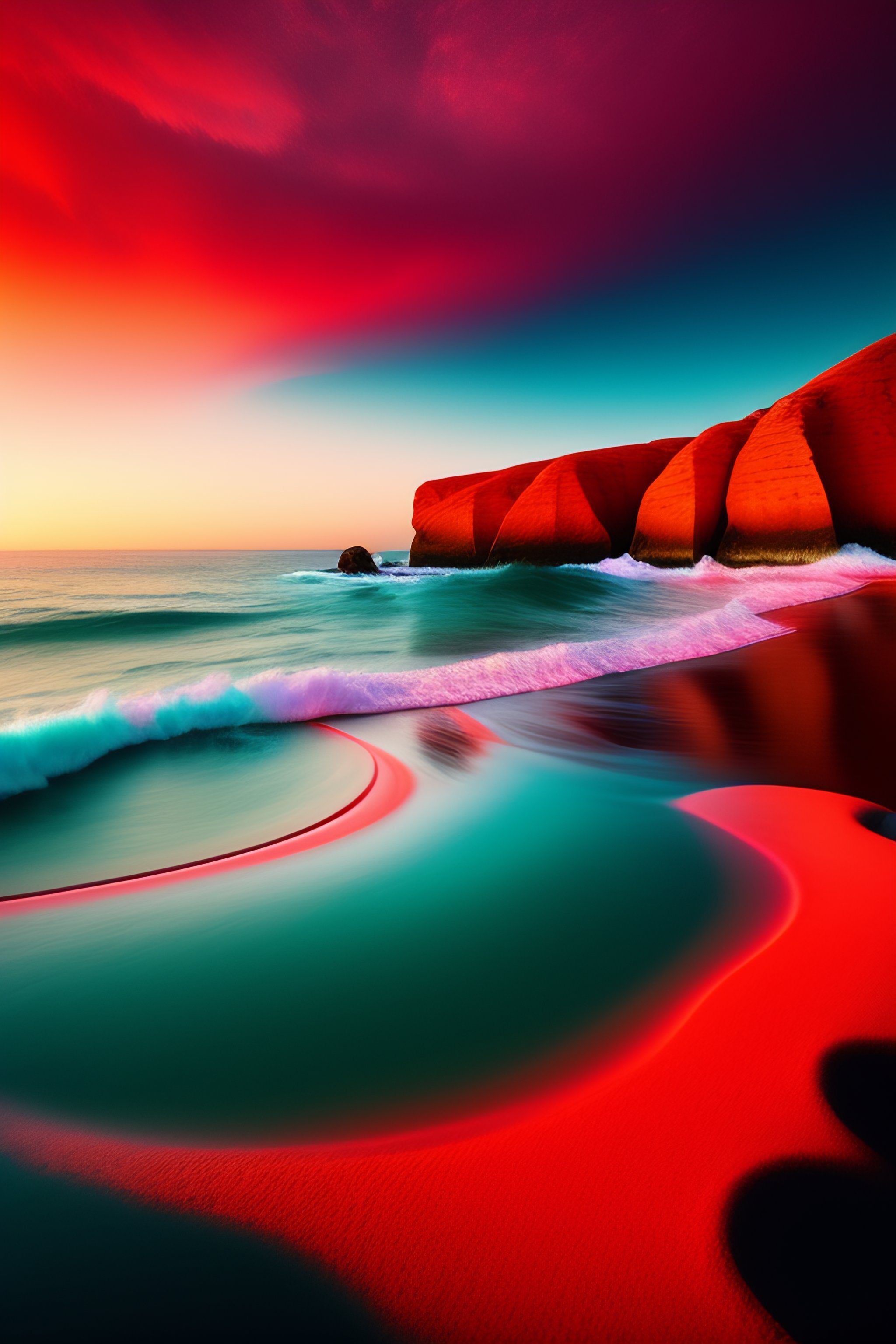 lexica-warm-ocean-with-red-colour