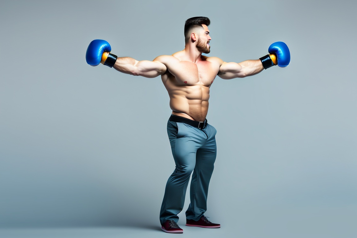 Lexica Man with multiple arms, showing hands ready to fight, full