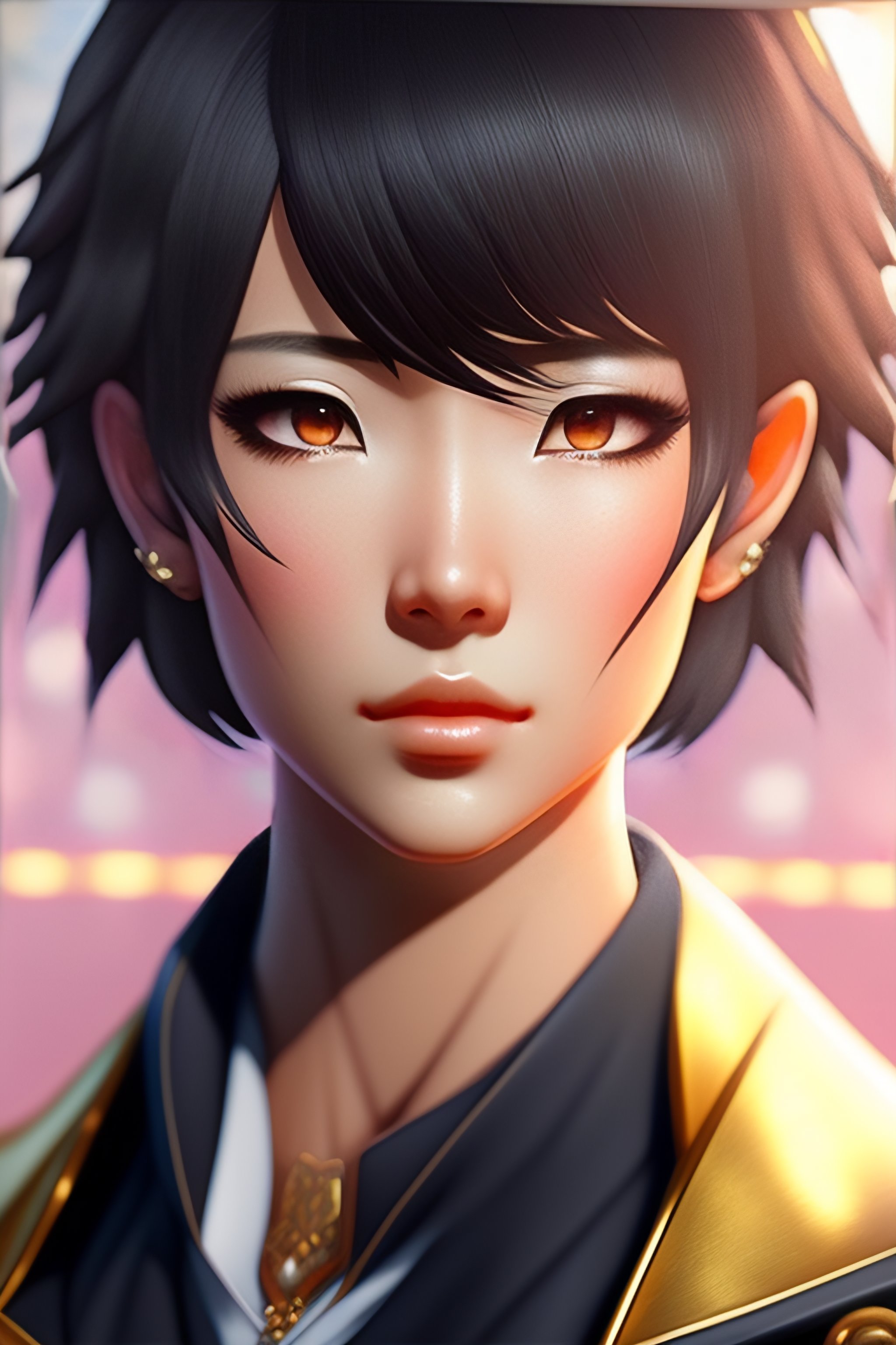 Lexica - Portrait of an anime character hyper realistic with an earring ...