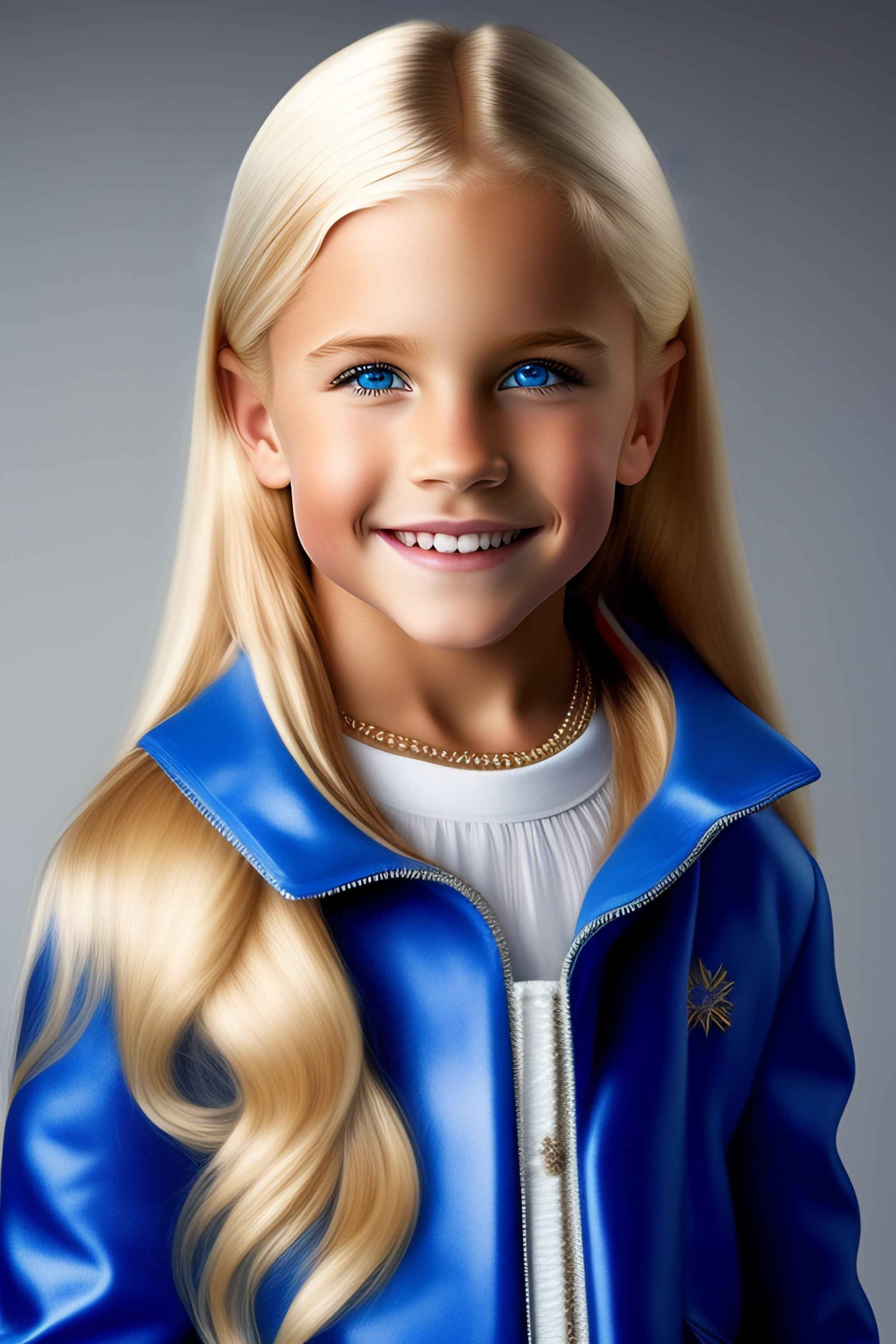 Lexica Platinum Blonde Haired Blue Eyed Princess Muscular Buff Princess Royal Jacket8 