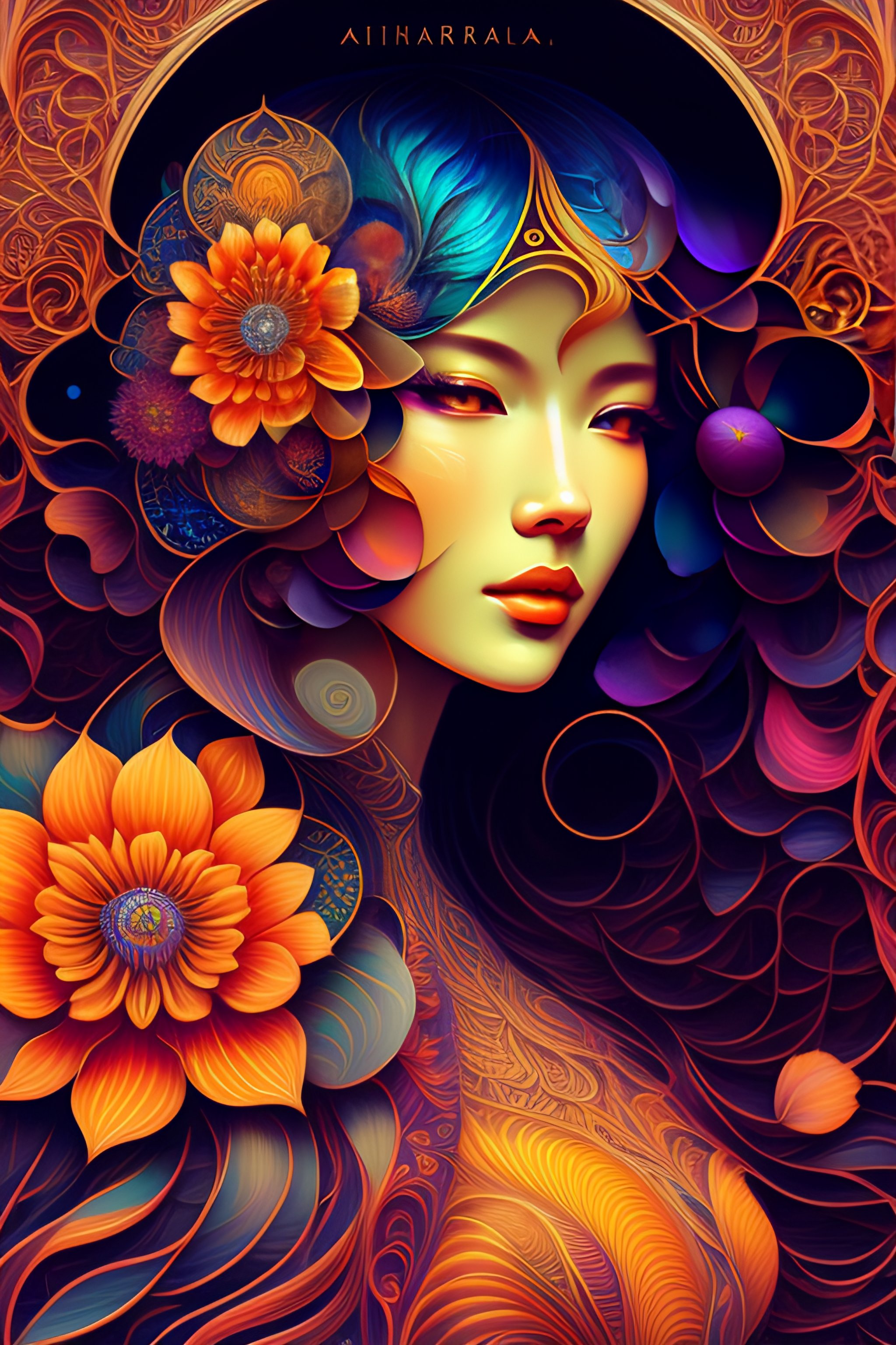 Lexica - Centered detailed portrait of a woman wearing many different ...