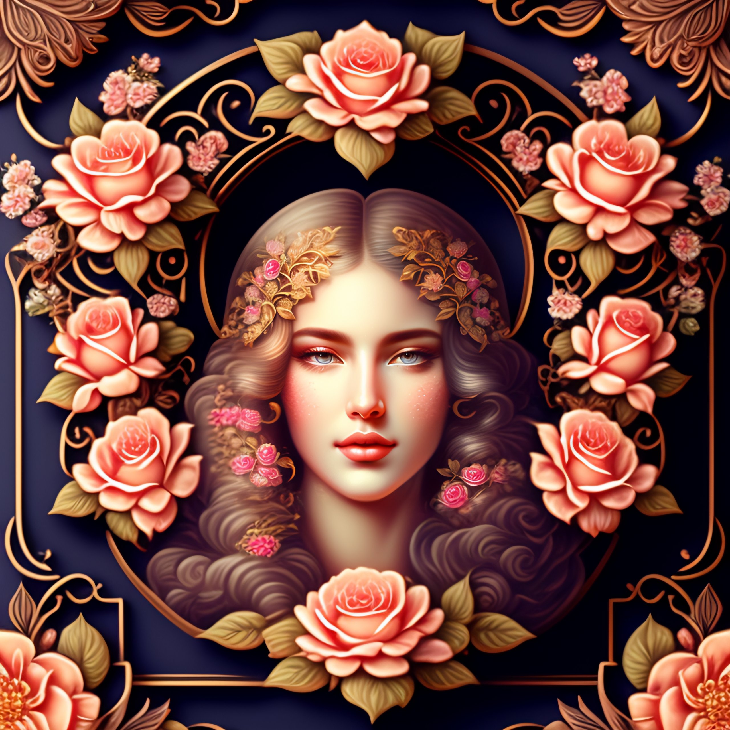 Lexica Intricate design of a detailed beautifull woman with classical