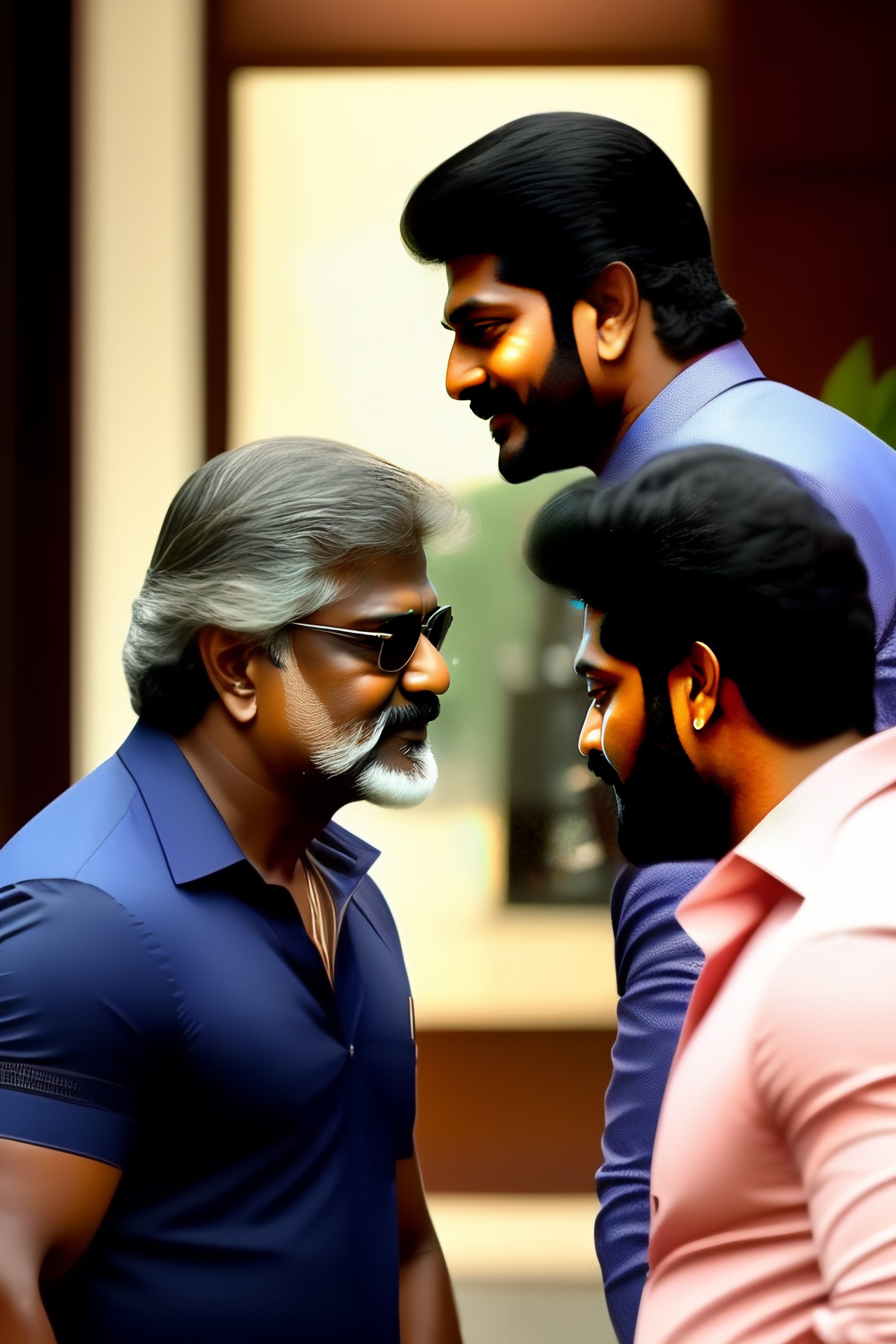 Lexica Tamil actor vijay handshake with tamil actor ajith kumar