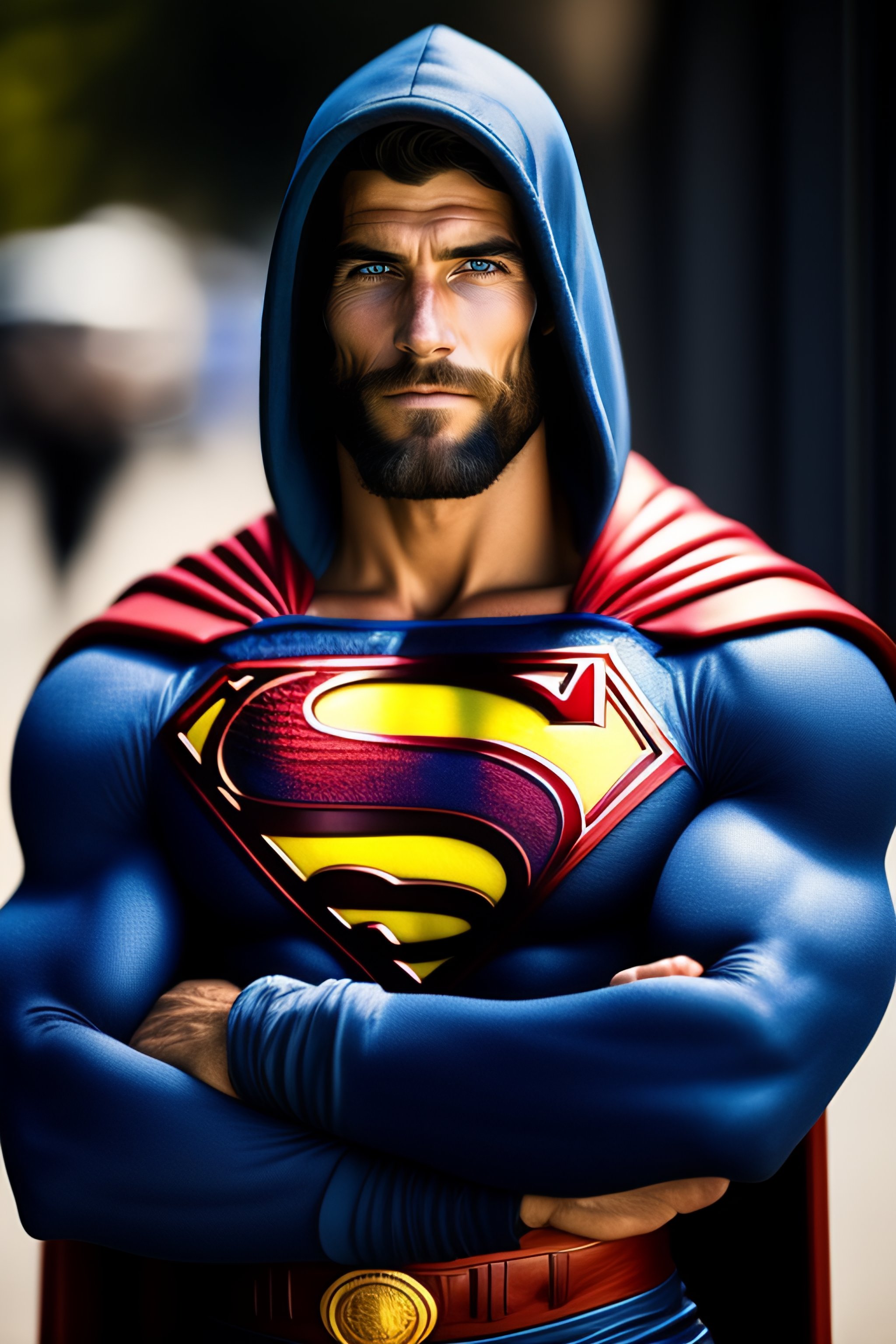 Lexica - Homeless person that looks like superman, professional photography