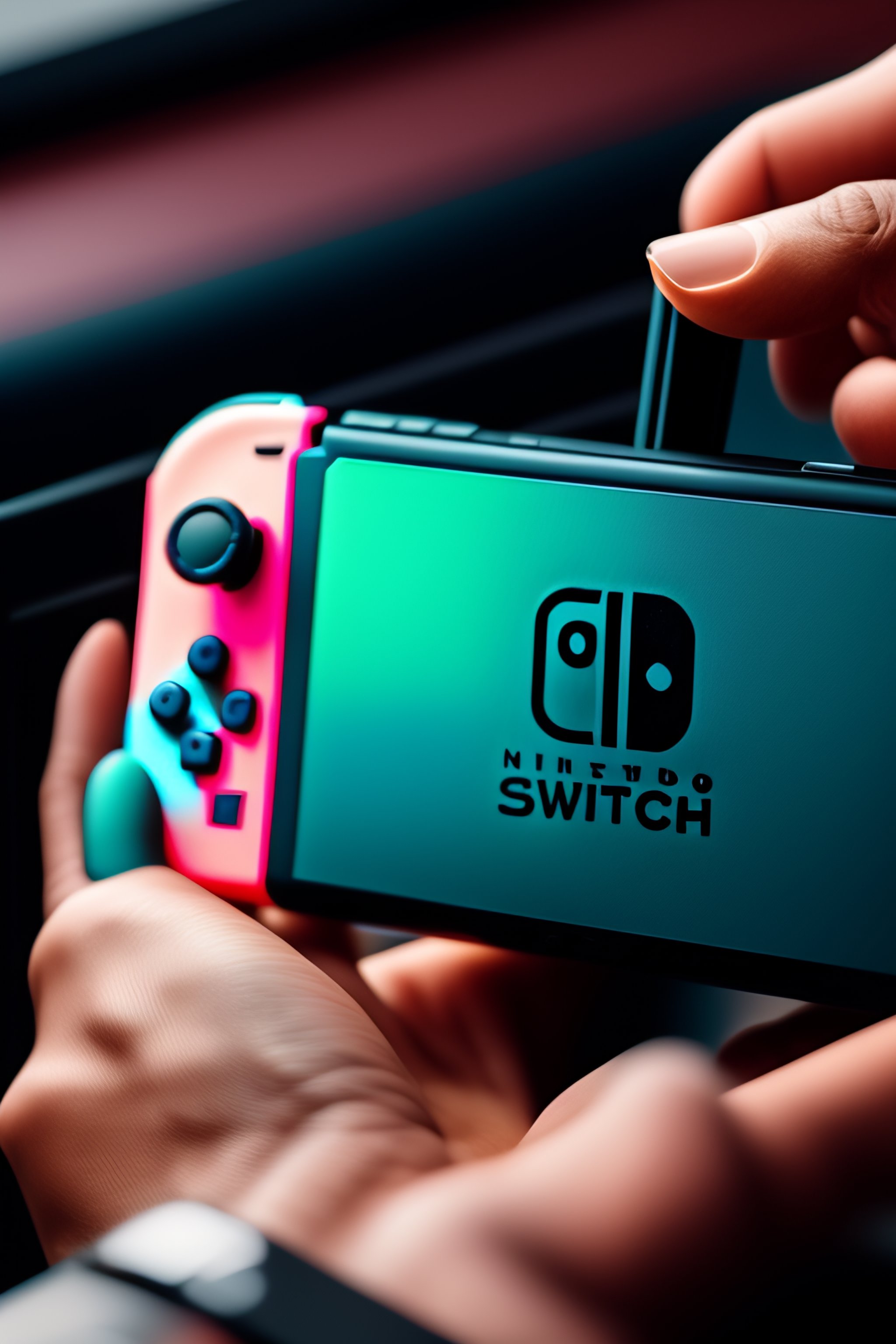 Lexica - Nintendo switch on hands