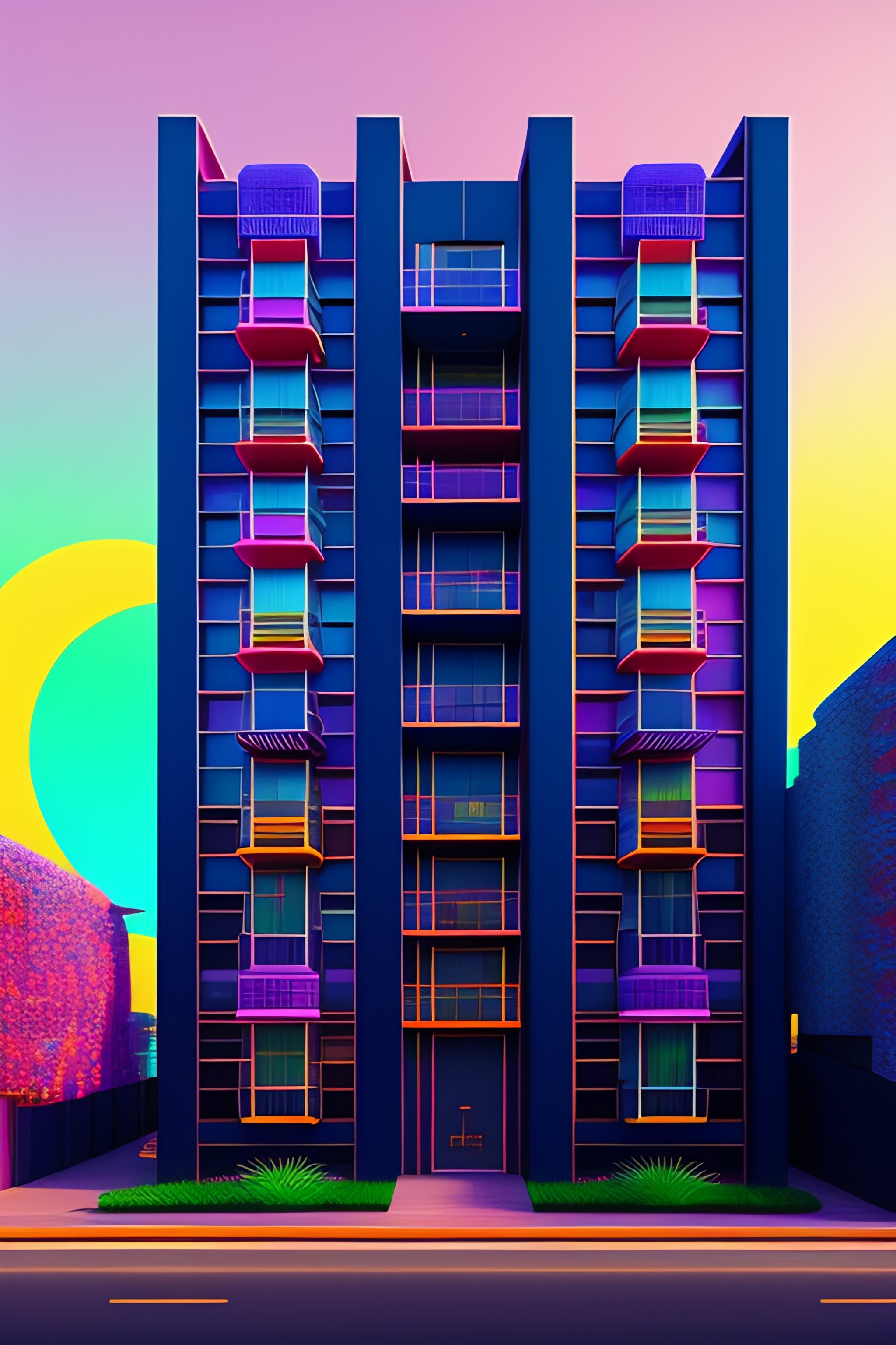 Lexica - The most psychedelic geometric patterned neighborhood ...