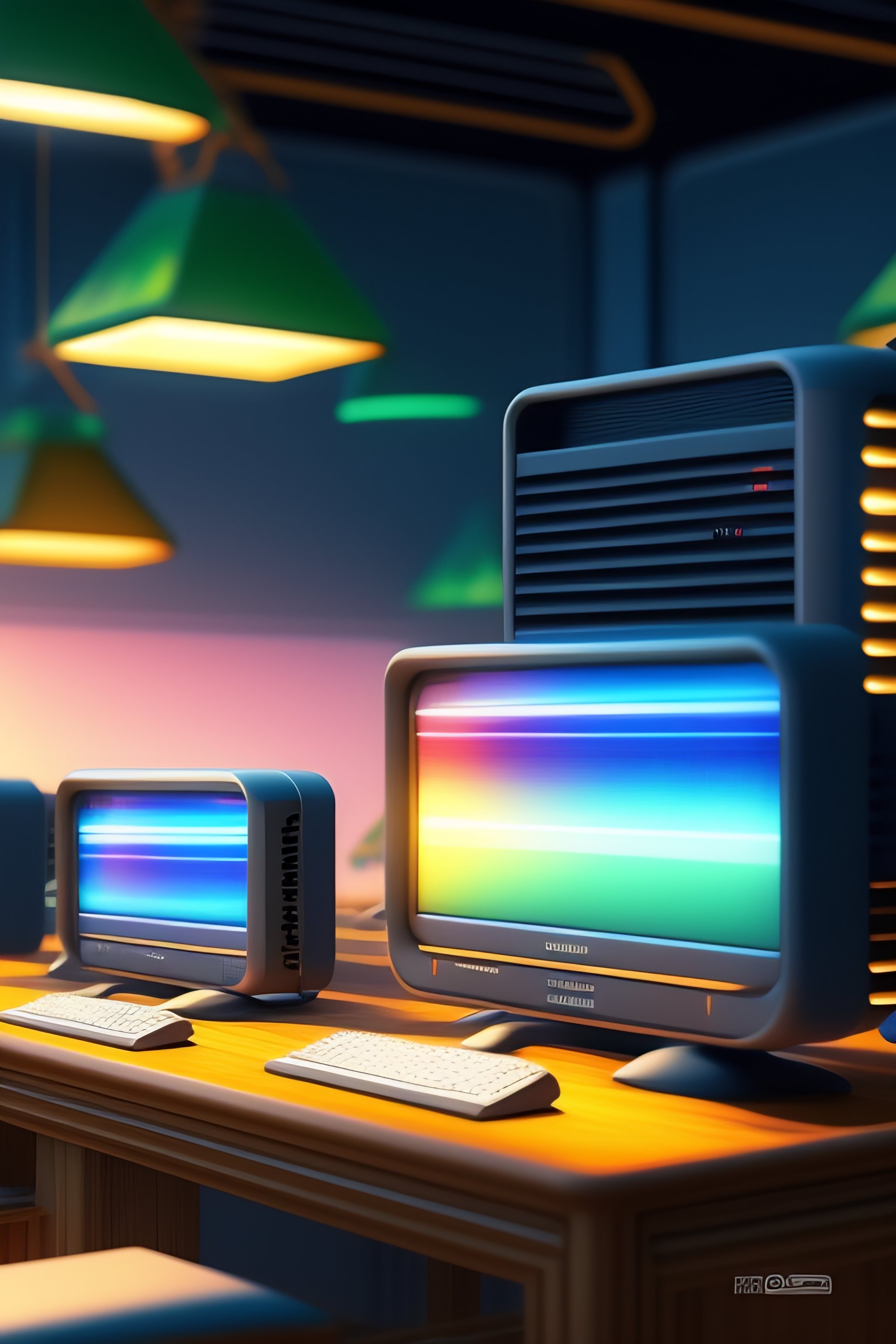 Lexica - 9 0's computer club, highly detailed, digital painting ...