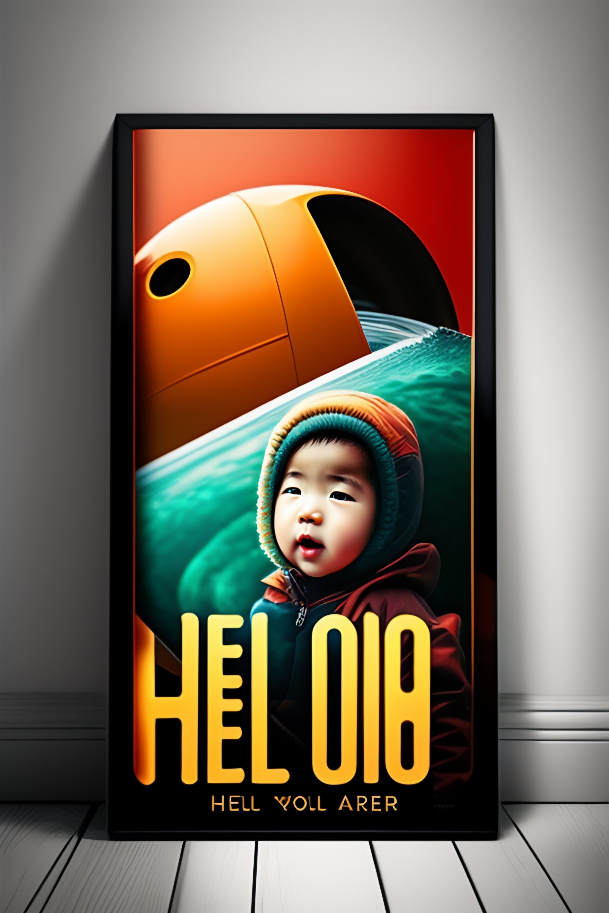 Lexica - A poster reading "hello world!"