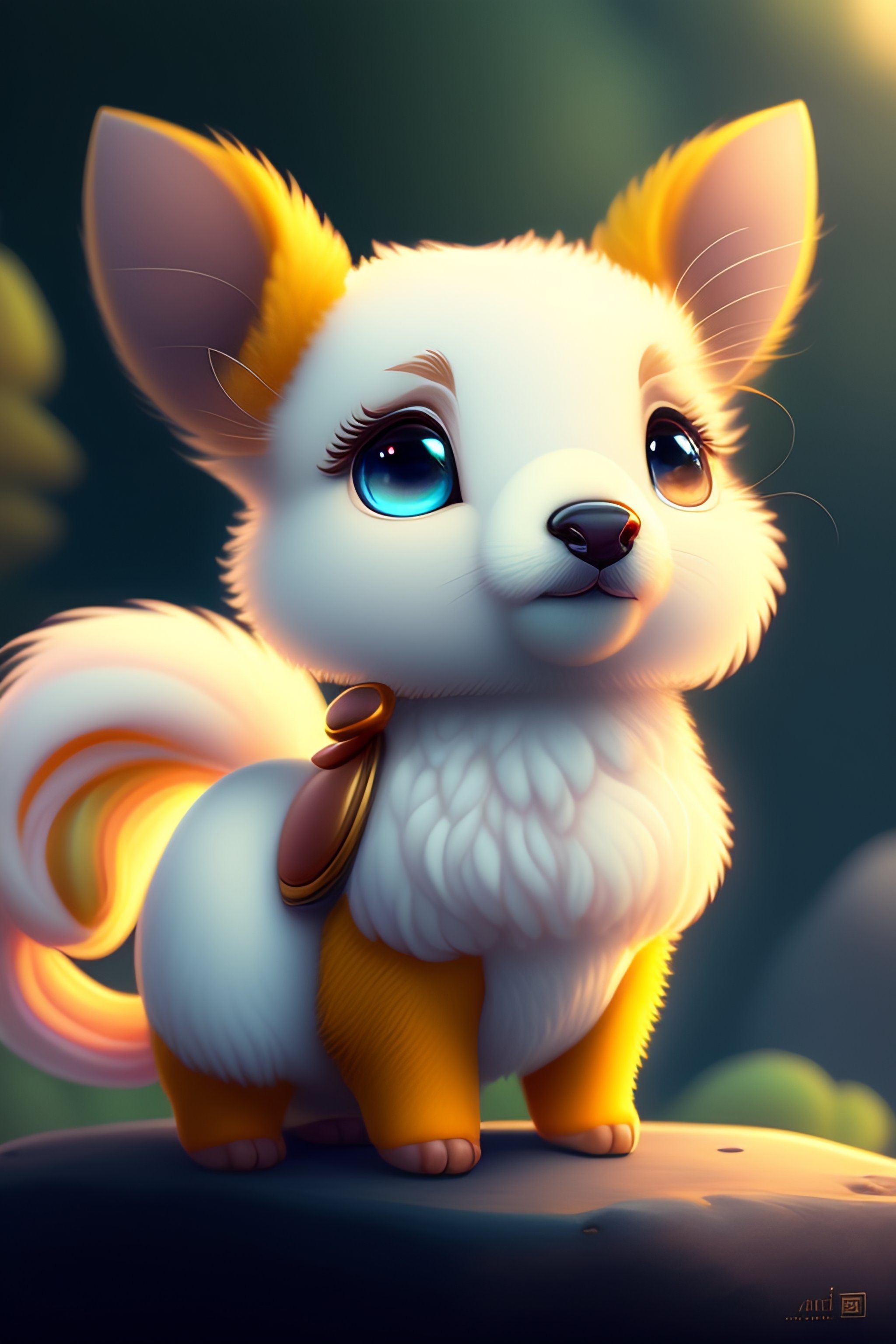 Lexica - Cute and adorable cartoon fluffy rhea facing the camera ...